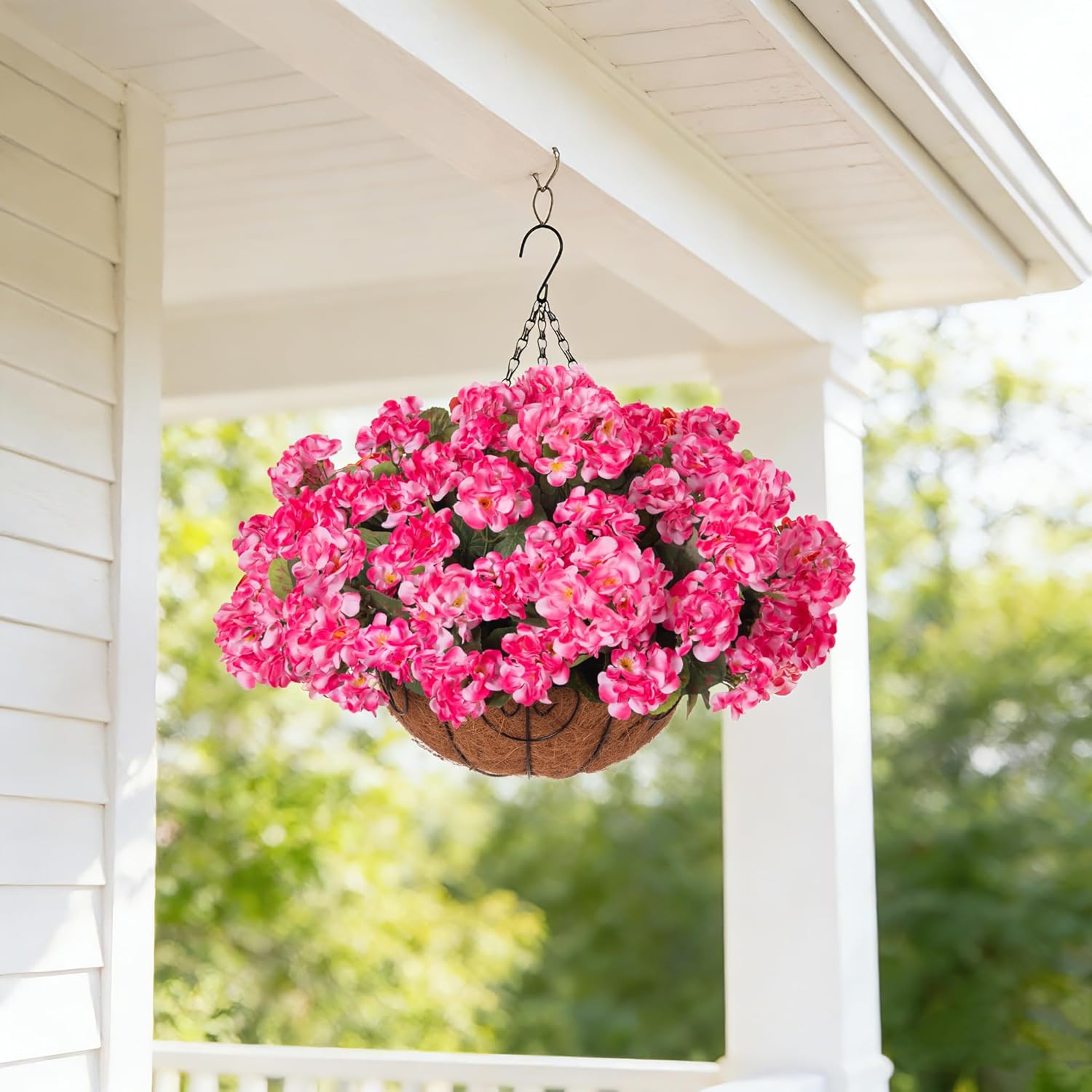🎁Last Day 60% OFF🌸 Lush, UV-resistant artificial geraniums – Realistic looking, maintenance-free! 🌞🏡💐