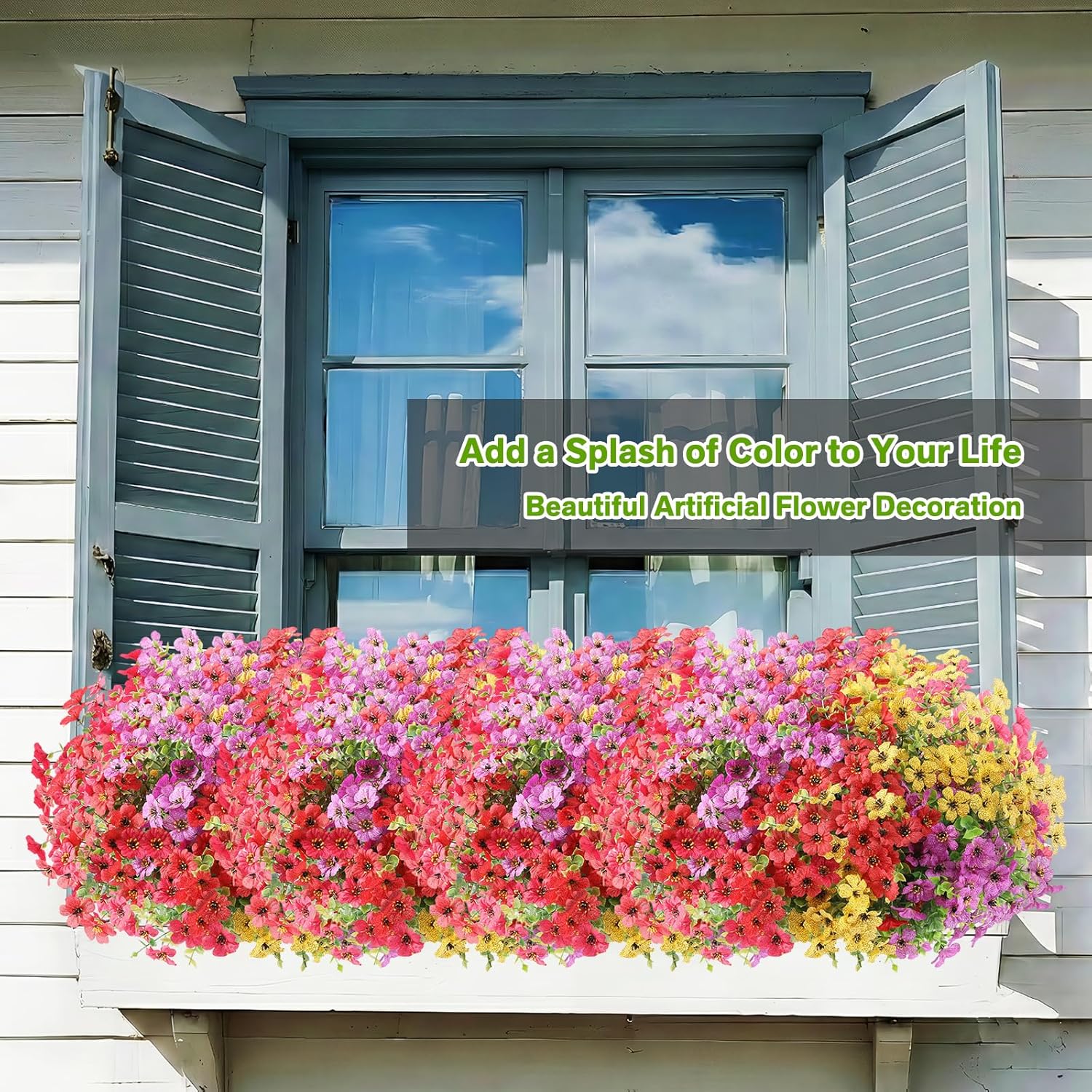 🔥Realistic UV-Resistant Outdoor Flowers – Zero Maintenance