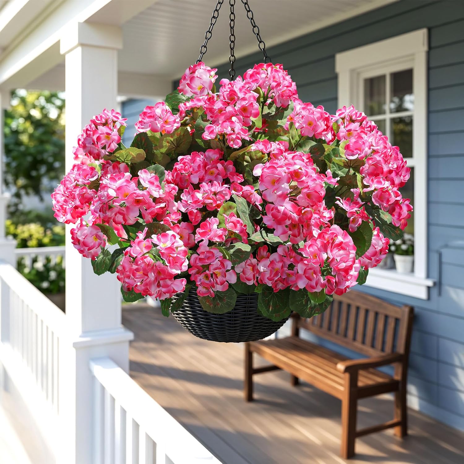 🎁Last Day 60% OFF🌸 Lush, UV-resistant artificial geraniums – Realistic looking, maintenance-free! 🌞🏡💐
