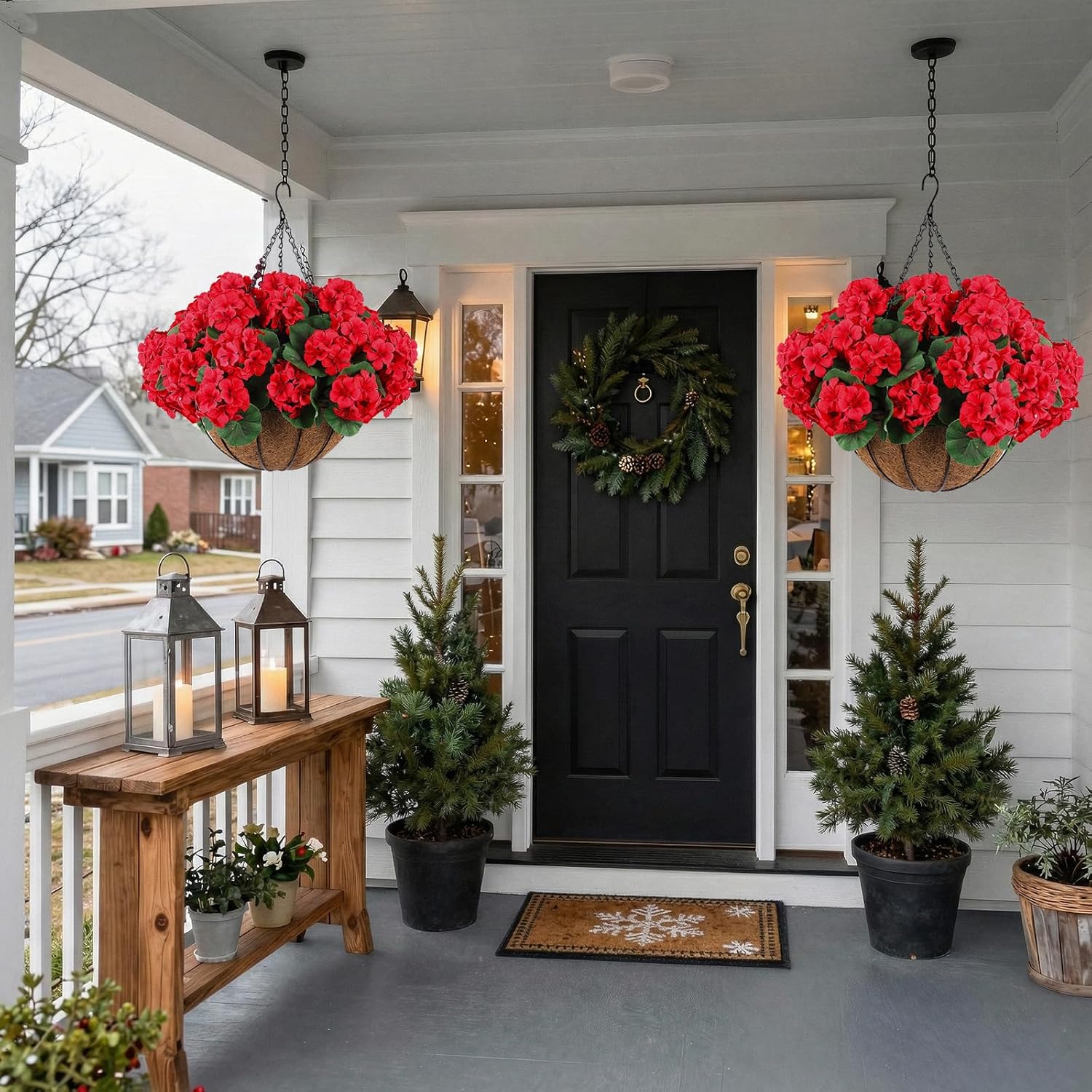 🎁Last Day 60% OFF🌸 Lush, UV-resistant artificial geraniums – Realistic looking, maintenance-free! 🌞🏡💐
