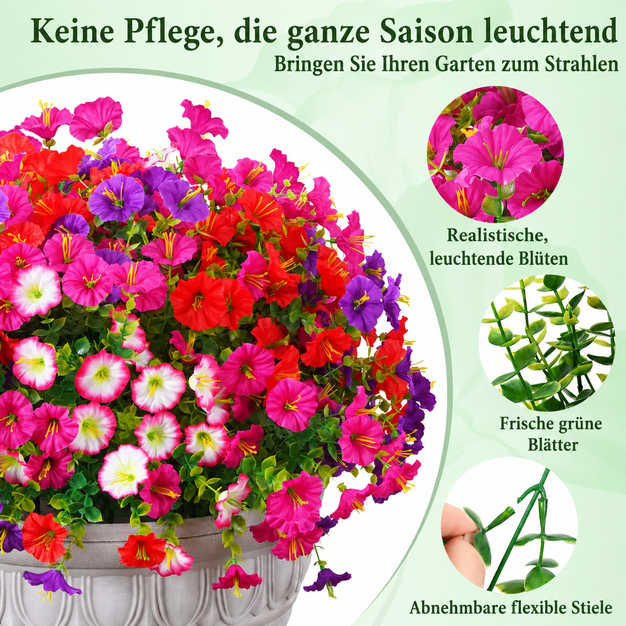 🔥 Letzter Tag: 70 % Rabatt 🔥 UV-beständige künstliche Petunien