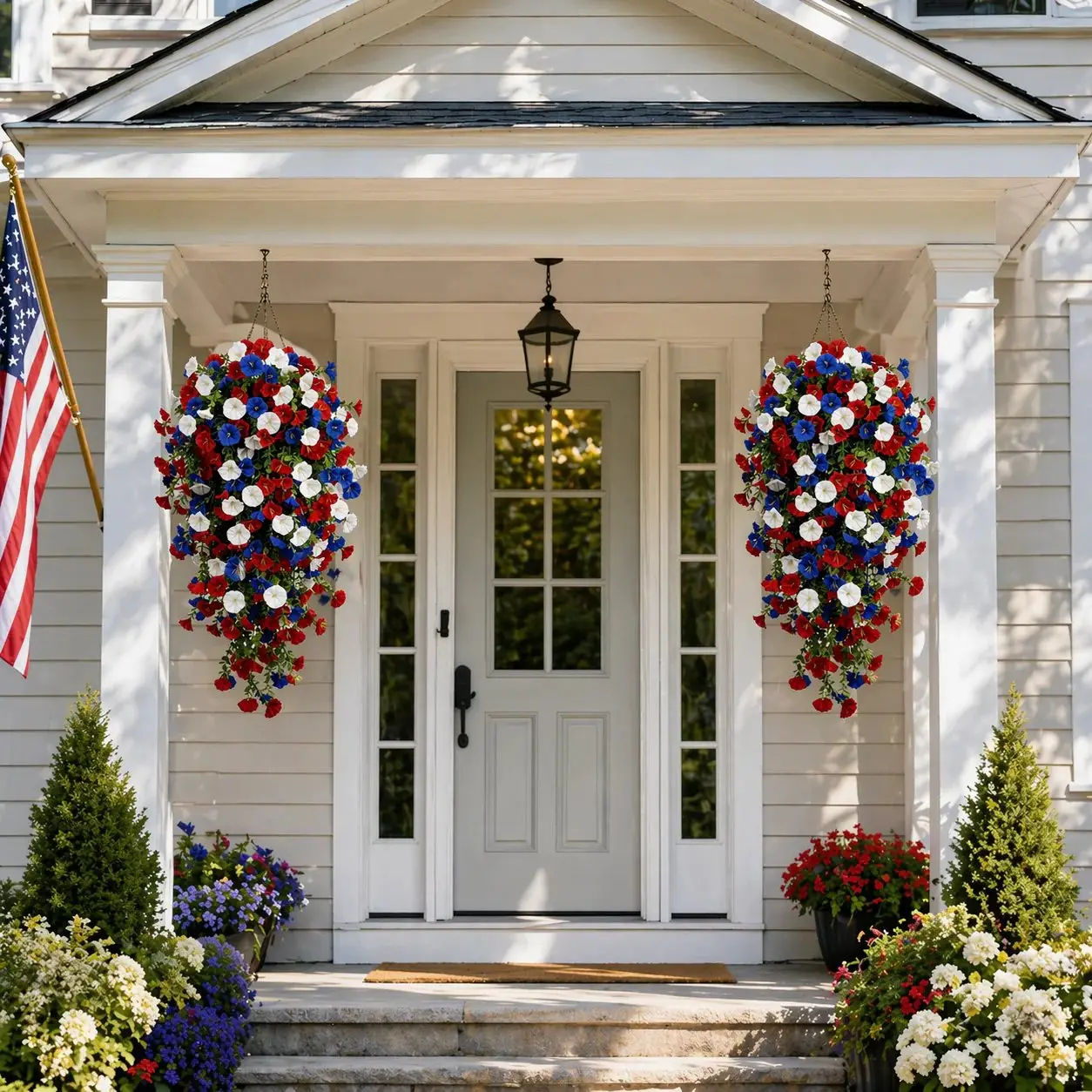 🔥4th of July Hot Sale 70% Off 🔥 Pre-Lit Patriotic Artificial Flower Set - 🇺🇸Celebrate Independence Day