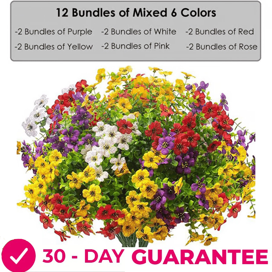 🔥Realistic UV-Resistant Outdoor Flowers – Zero Maintenance