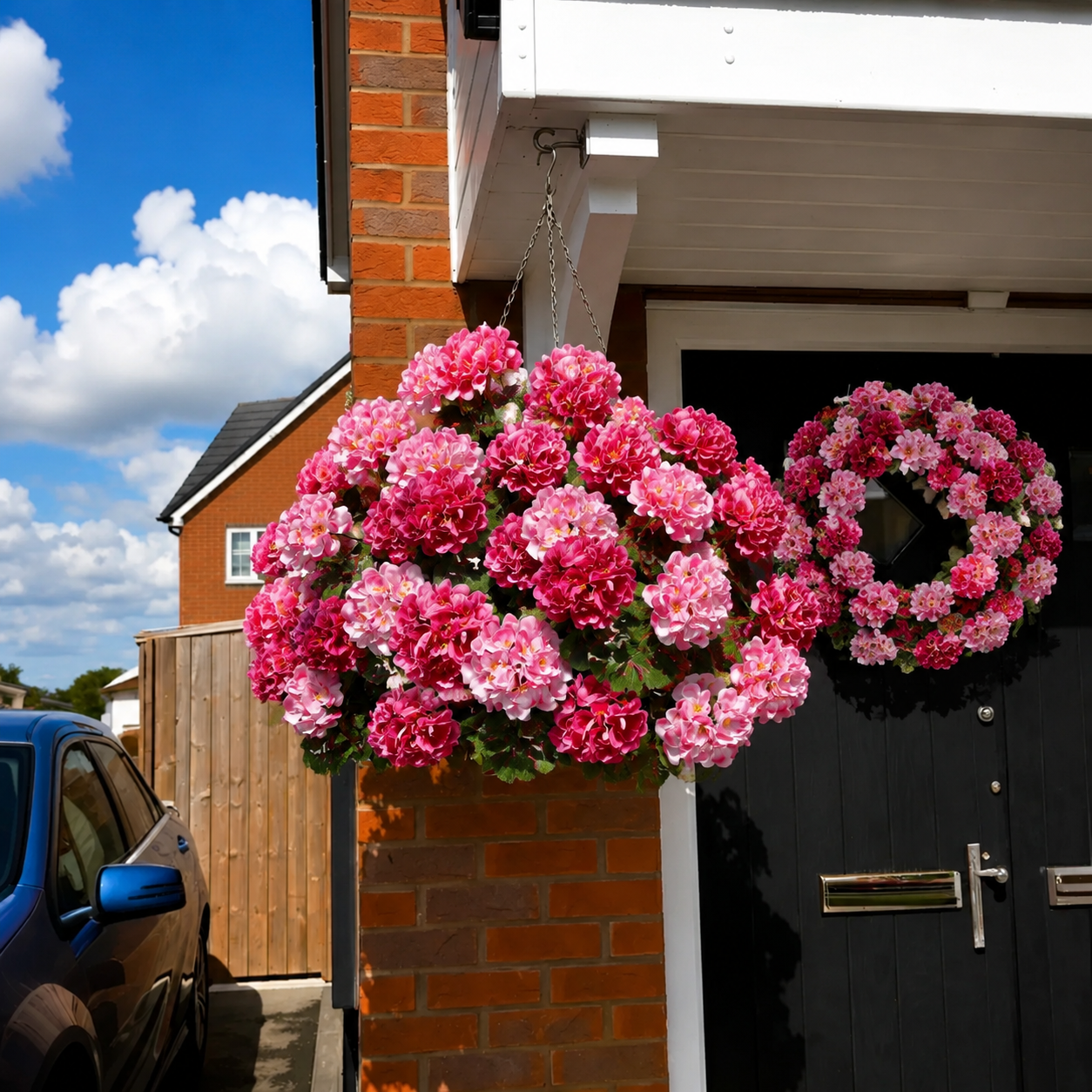 🎁Last Day 60% OFF🌸 Lush, UV-resistant artificial geraniums – Realistic looking, maintenance-free! 🌞🏡💐