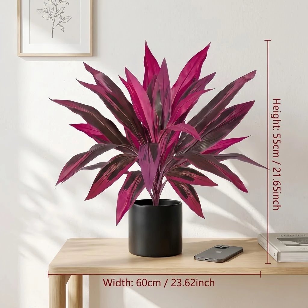 🔥BUY 1 GET 1 FREE (2 PCS)🌼Large Artificial Boston Fern & Dragon’s Blood Tree Plants 🌸