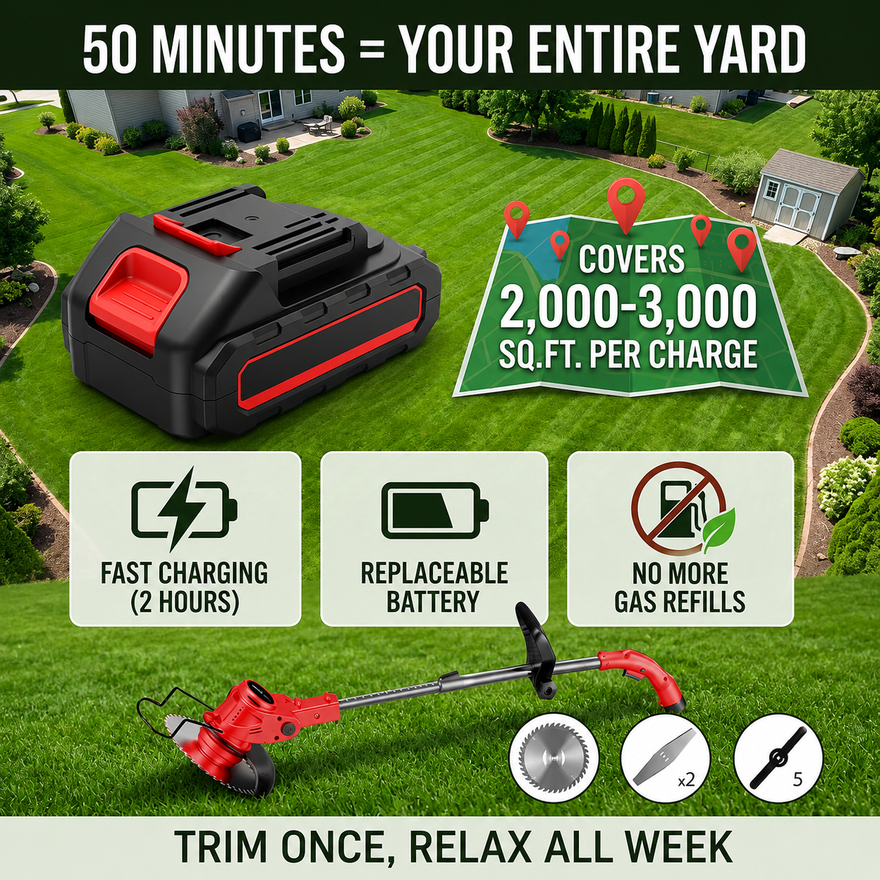 Replace with before-and-after small yard cleanup showing fast mowing results.