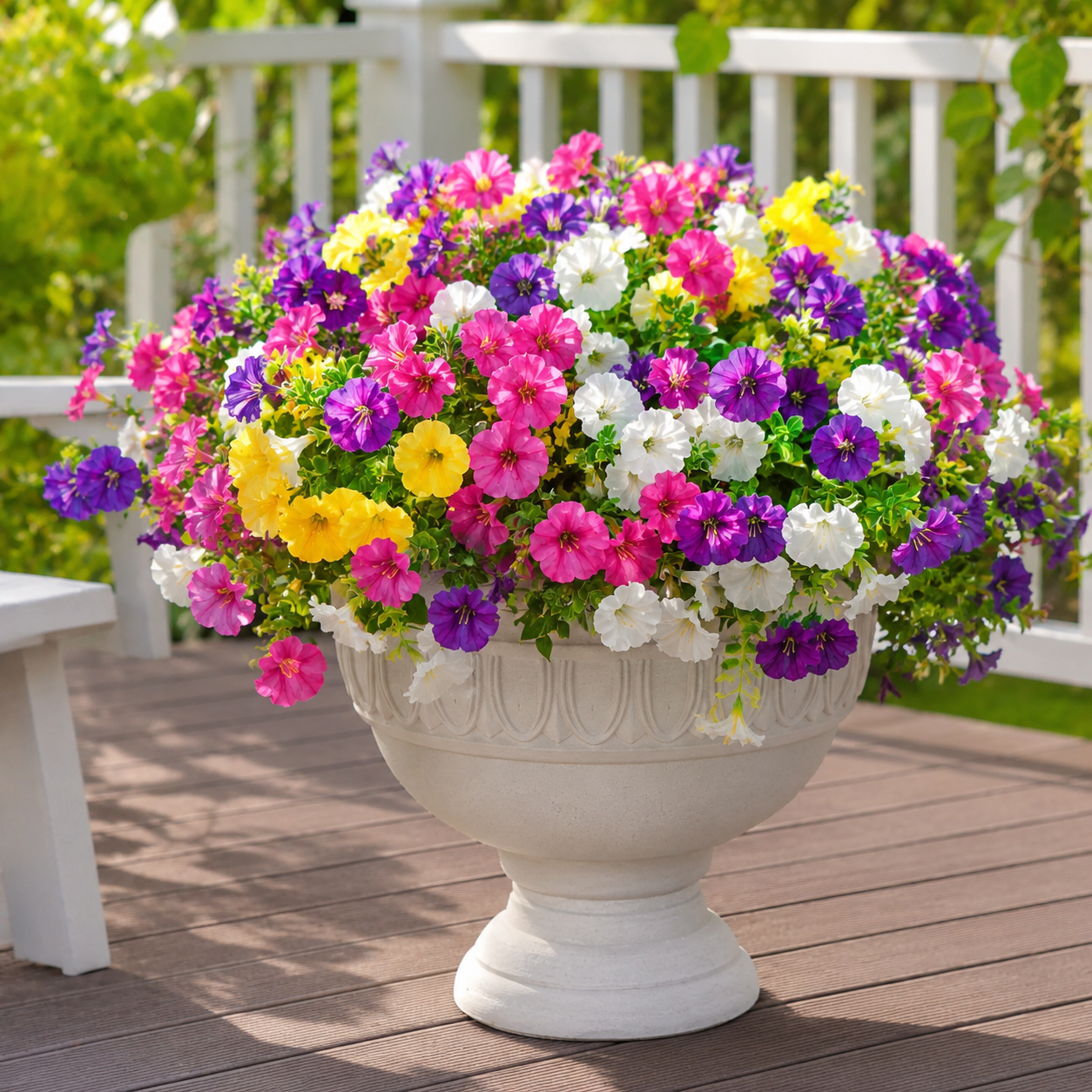Suggested image: close-up of realistic layered petunia petals and flexible stems