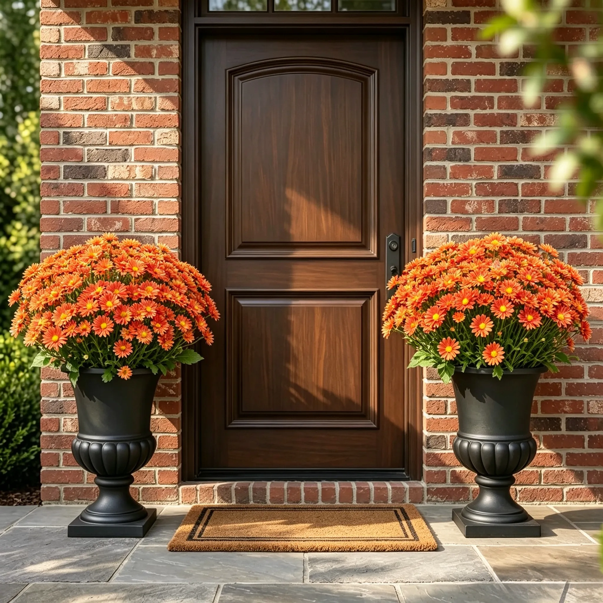 💥Last Day 70% OFF🌼- Artificial Outdoor Sunset Mums Flowers - UV resistant, Waterproof, Windproof