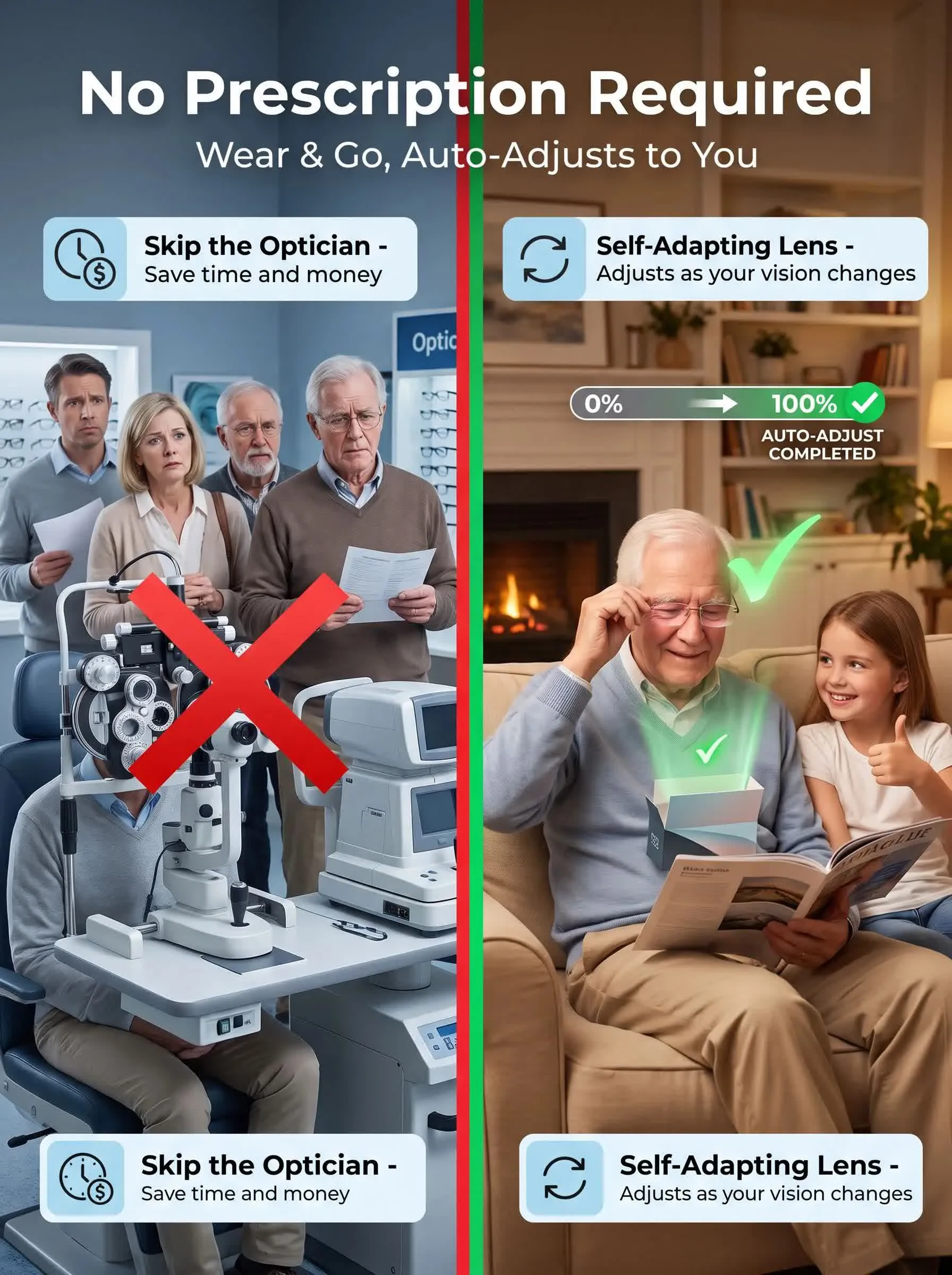 [Copy][Regain Your Youthful Vision] Smart Zoom Diamond-Cut Reading Glasses