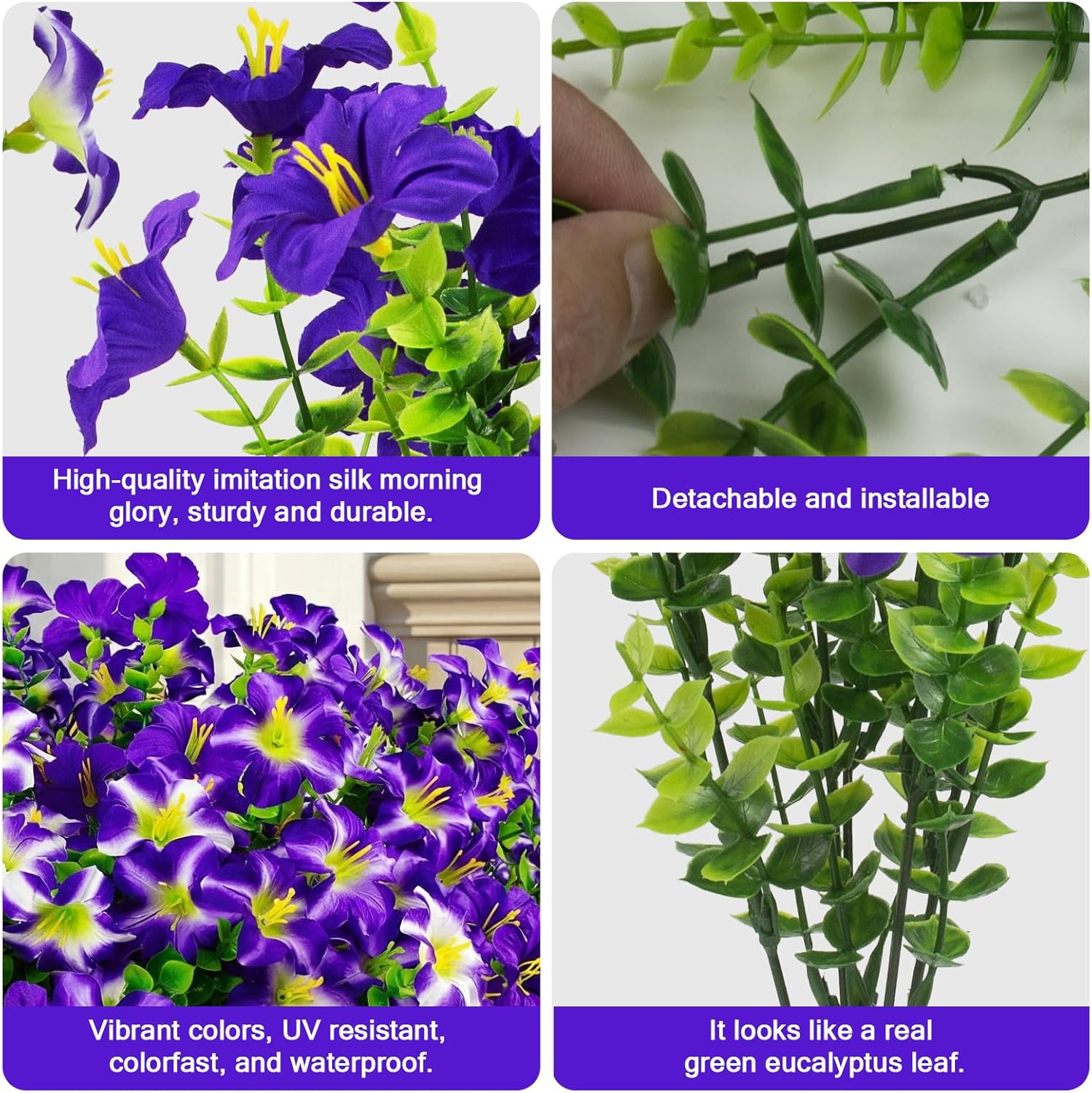 🔥Last Day 60% OFF🔥Lifelike Artificial Outdoor Flowers with Hanging Basket,no watering no fading