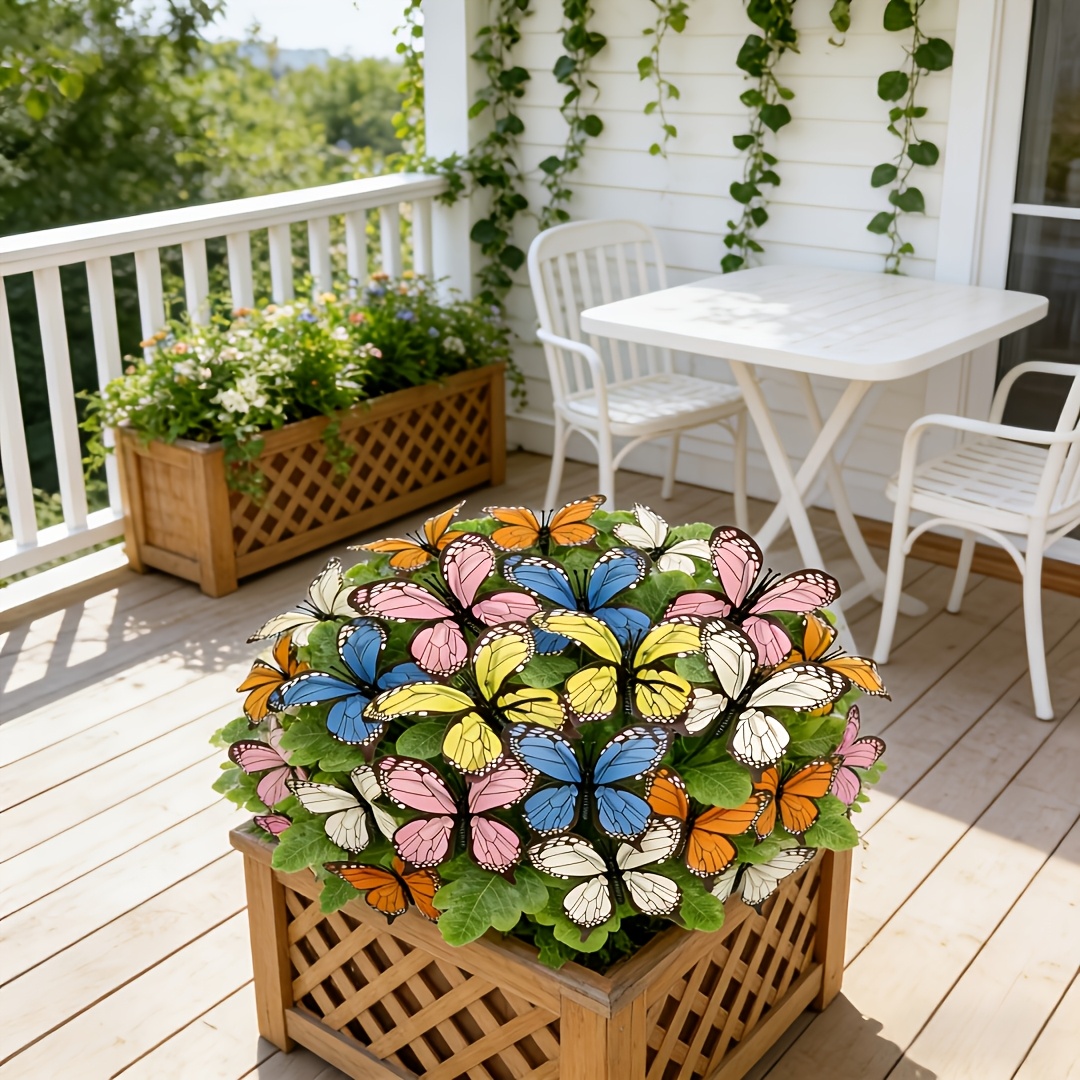 🦋Artificial Butterfly Flowers- UV Resistant, Waterproof, Windproof