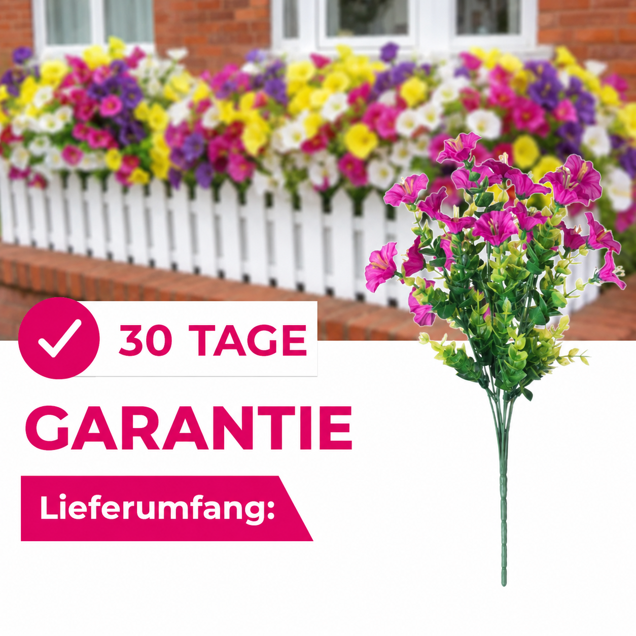 🔥 Letzter Tag: 70 % Rabatt 🔥 UV-beständige künstliche Petunien