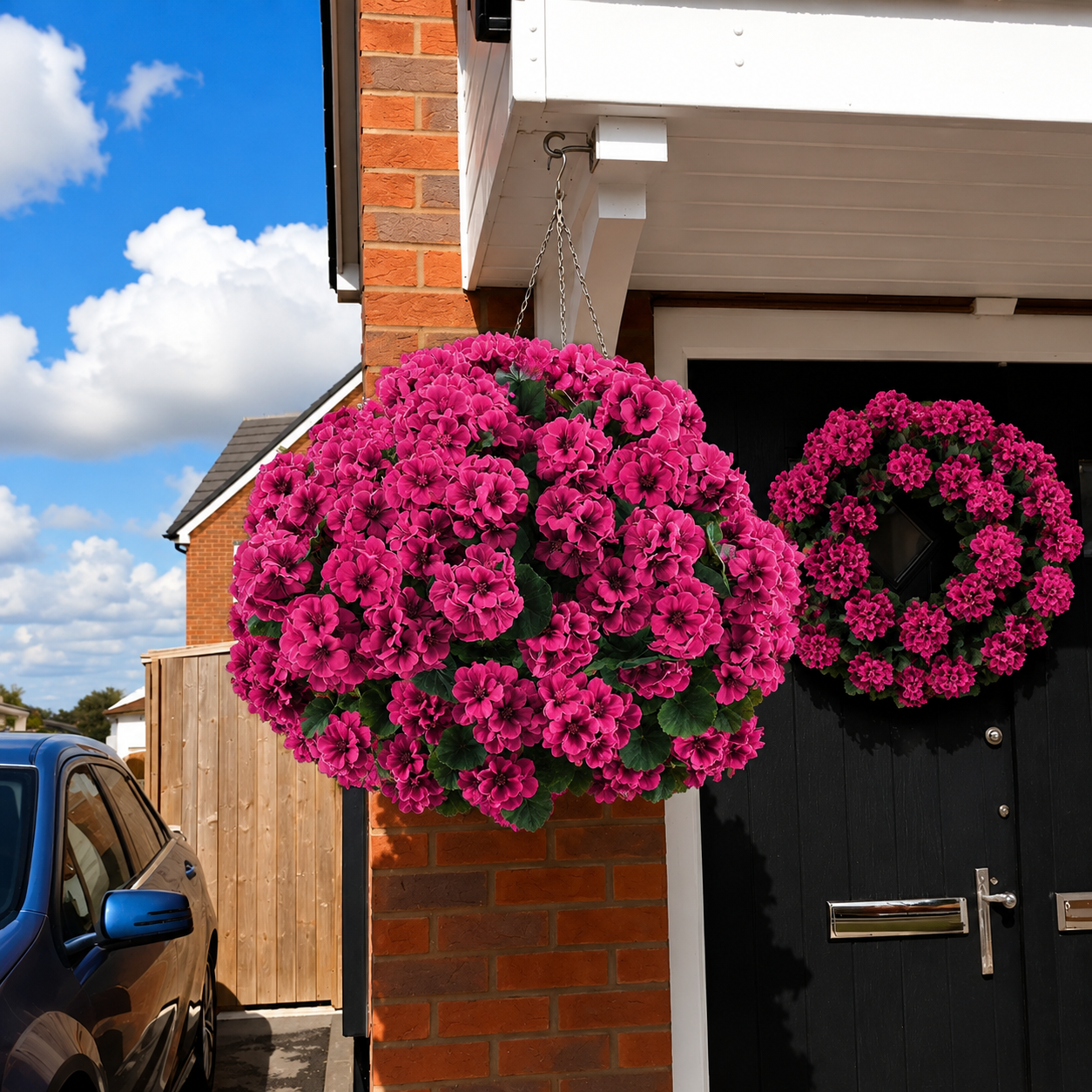🎁Last Day 60% OFF🌸 Lush, UV-resistant artificial geraniums – Realistic looking, maintenance-free! 🌞🏡💐