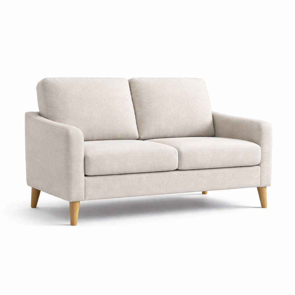 Sofa stoff creme holzbeine-nestverona