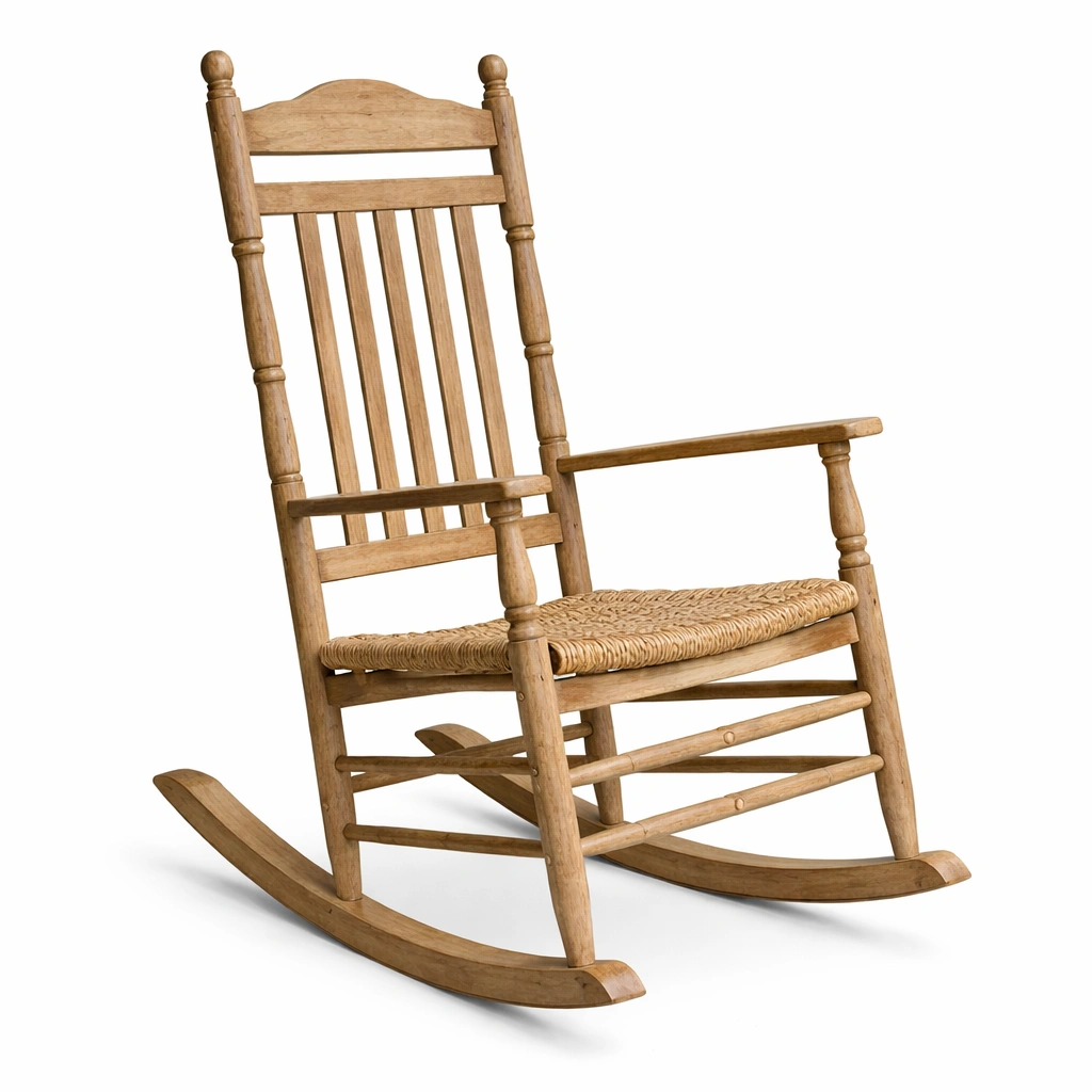 Schaukelstuhl holz geflechtsitz natur-nestverona