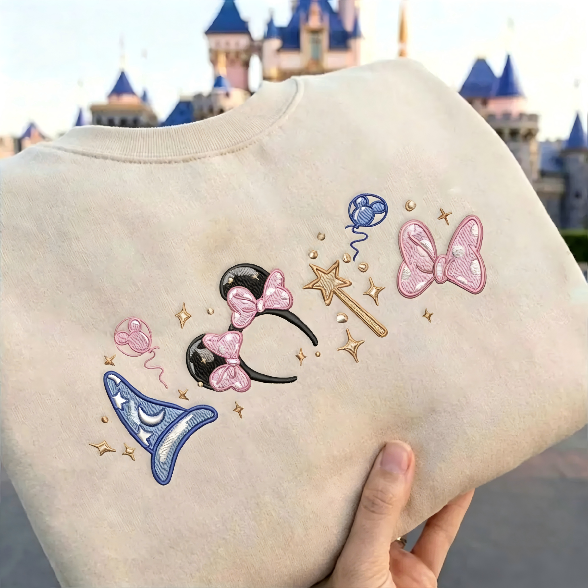 EMBROIDERED Magical Minnie Bow ears Tshirt Sweatshirt Hoodie