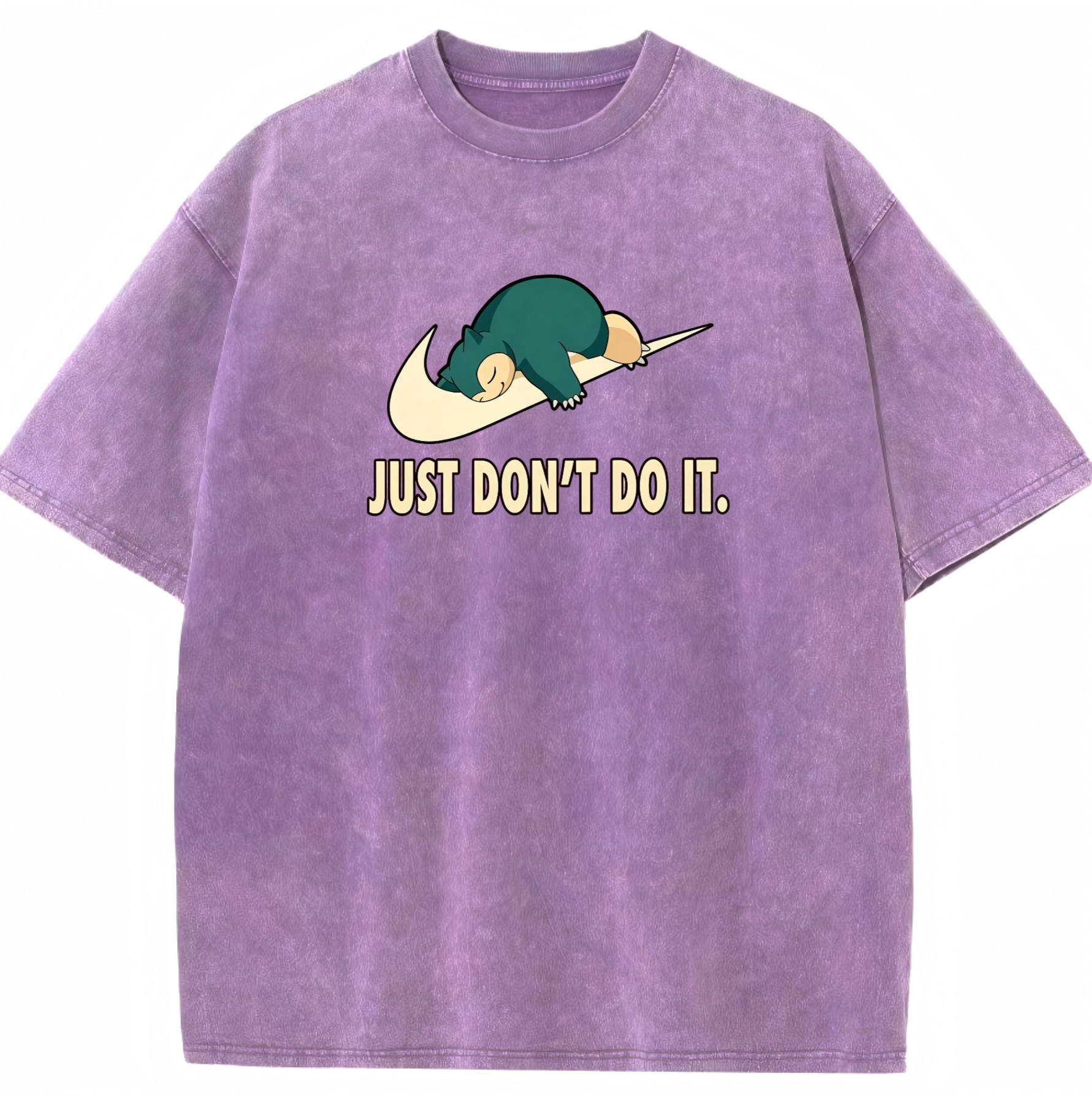 Pokemon Snorlax Vintage Washed T-Shirt, Just Don’t Do It Meme Tee