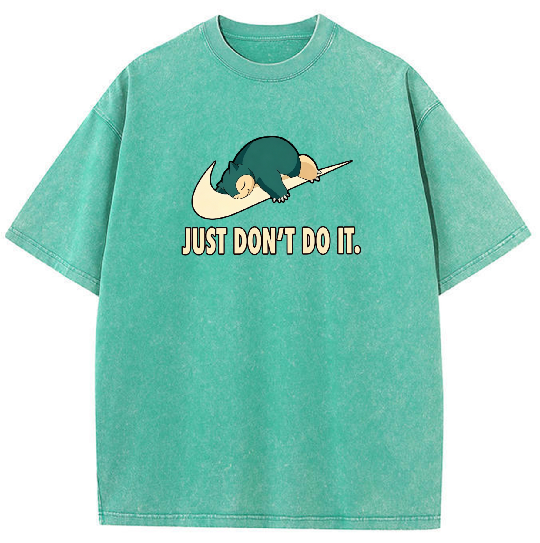 Pokemon Snorlax Vintage Washed T-Shirt, Just Don’t Do It Meme Tee