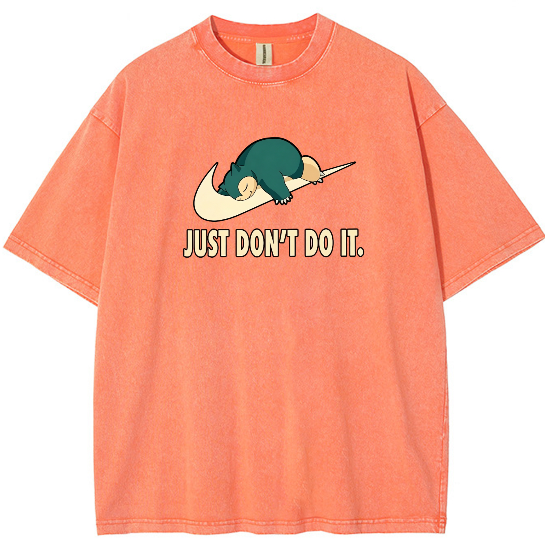 Pokemon Snorlax Vintage Washed T-Shirt, Just Don’t Do It Meme Tee