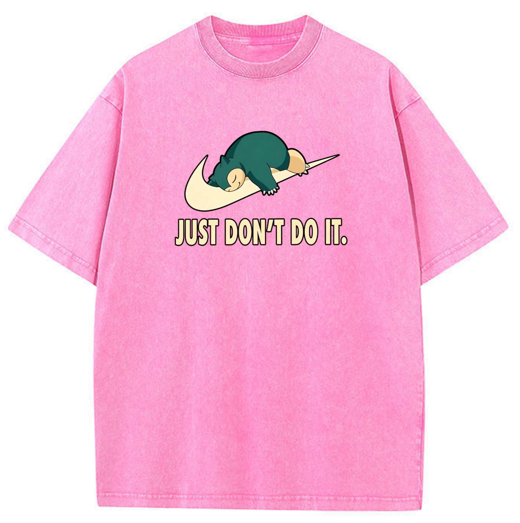 Pokemon Snorlax Vintage Washed T-Shirt, Just Don’t Do It Meme Tee