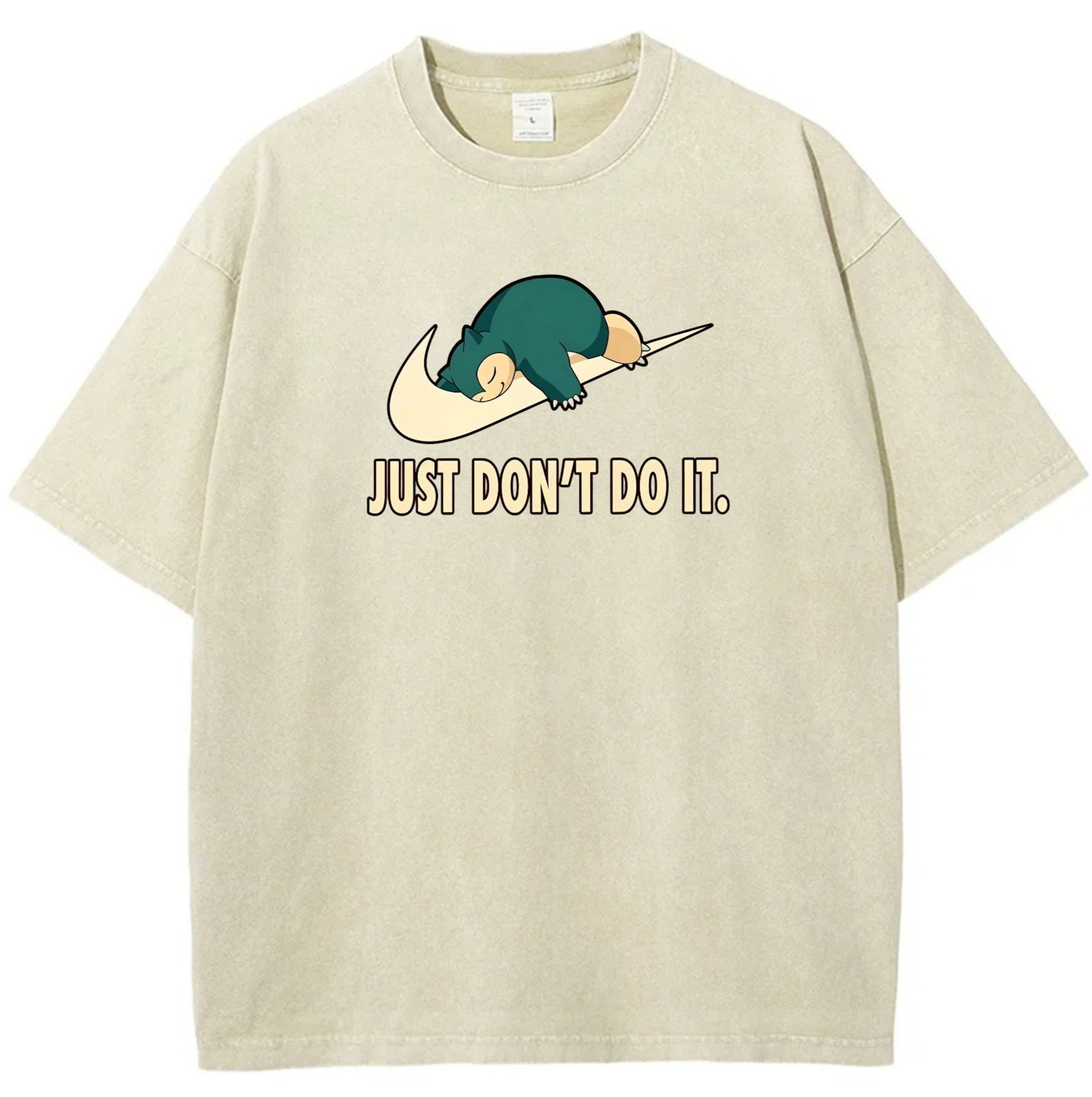 Pokemon Snorlax Vintage Washed T-Shirt, Just Don’t Do It Meme Tee