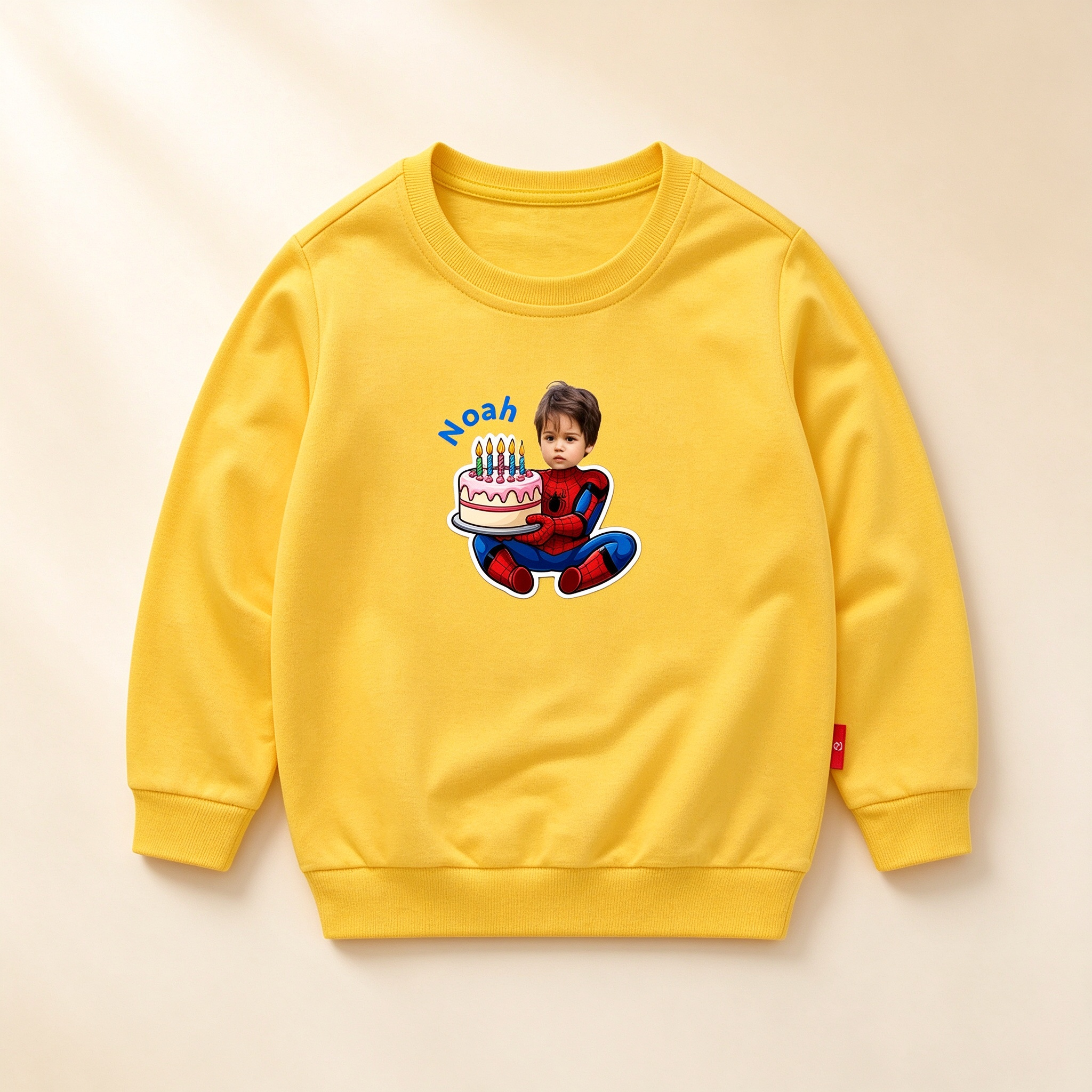 Personalized Spiderman Birthday Shirt, Custom Face Superhero Kids Birthday Outfit