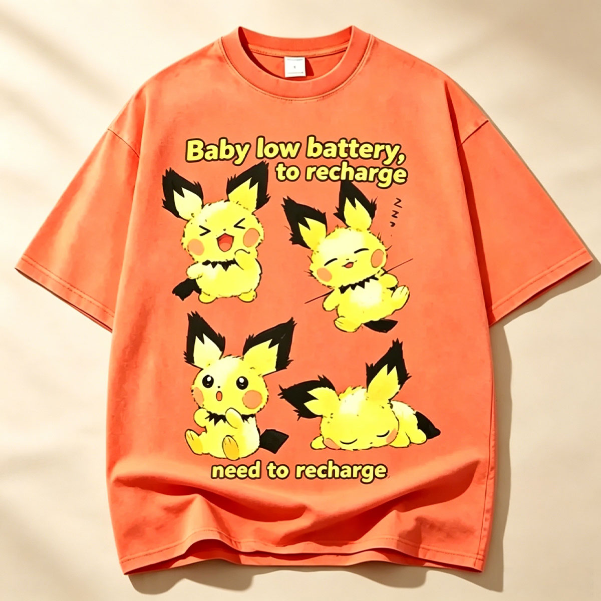 Baby Low Battery Need To Recharge Vintage Washed Tee