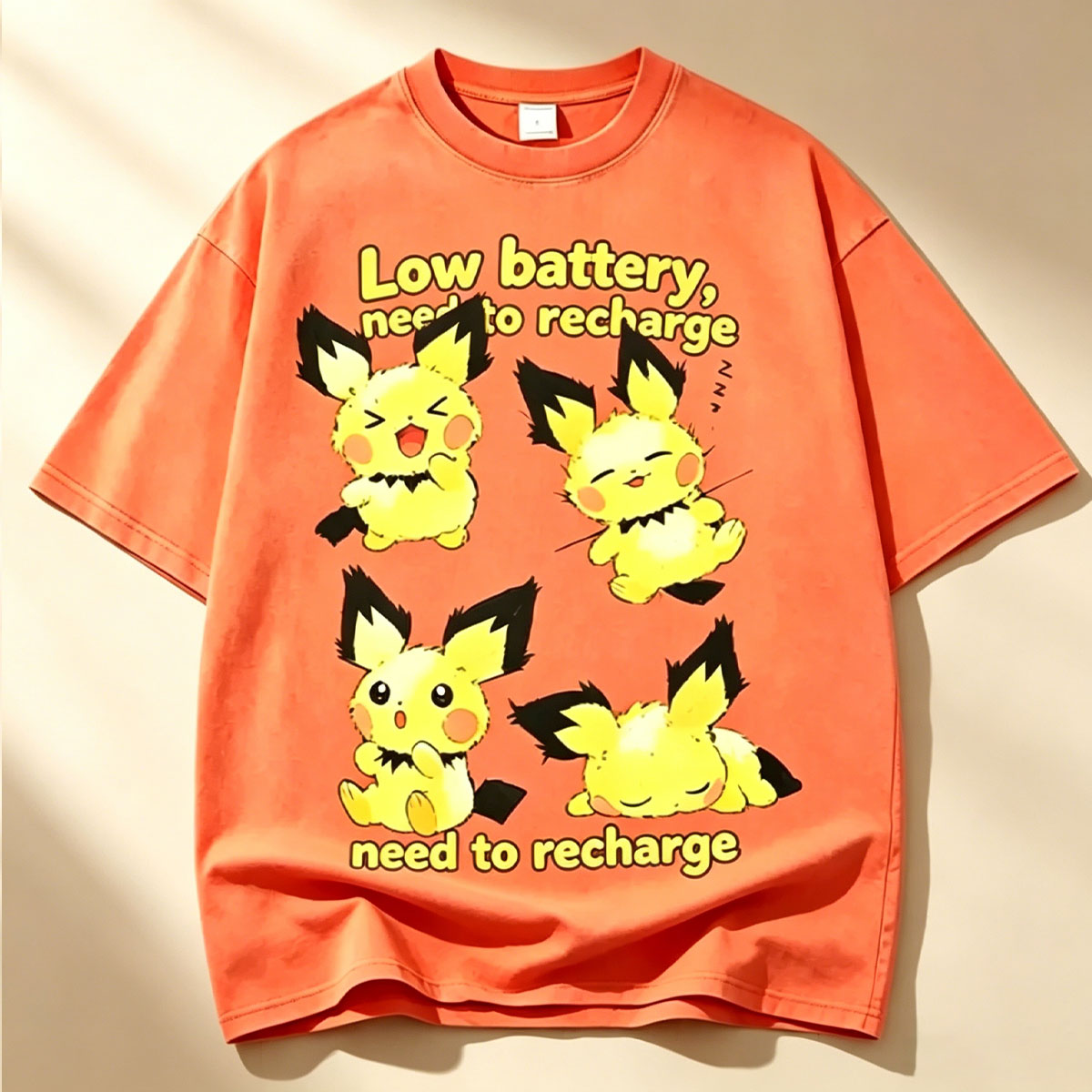 Baby Low Battery Need To Recharge Vintage Washed Tee