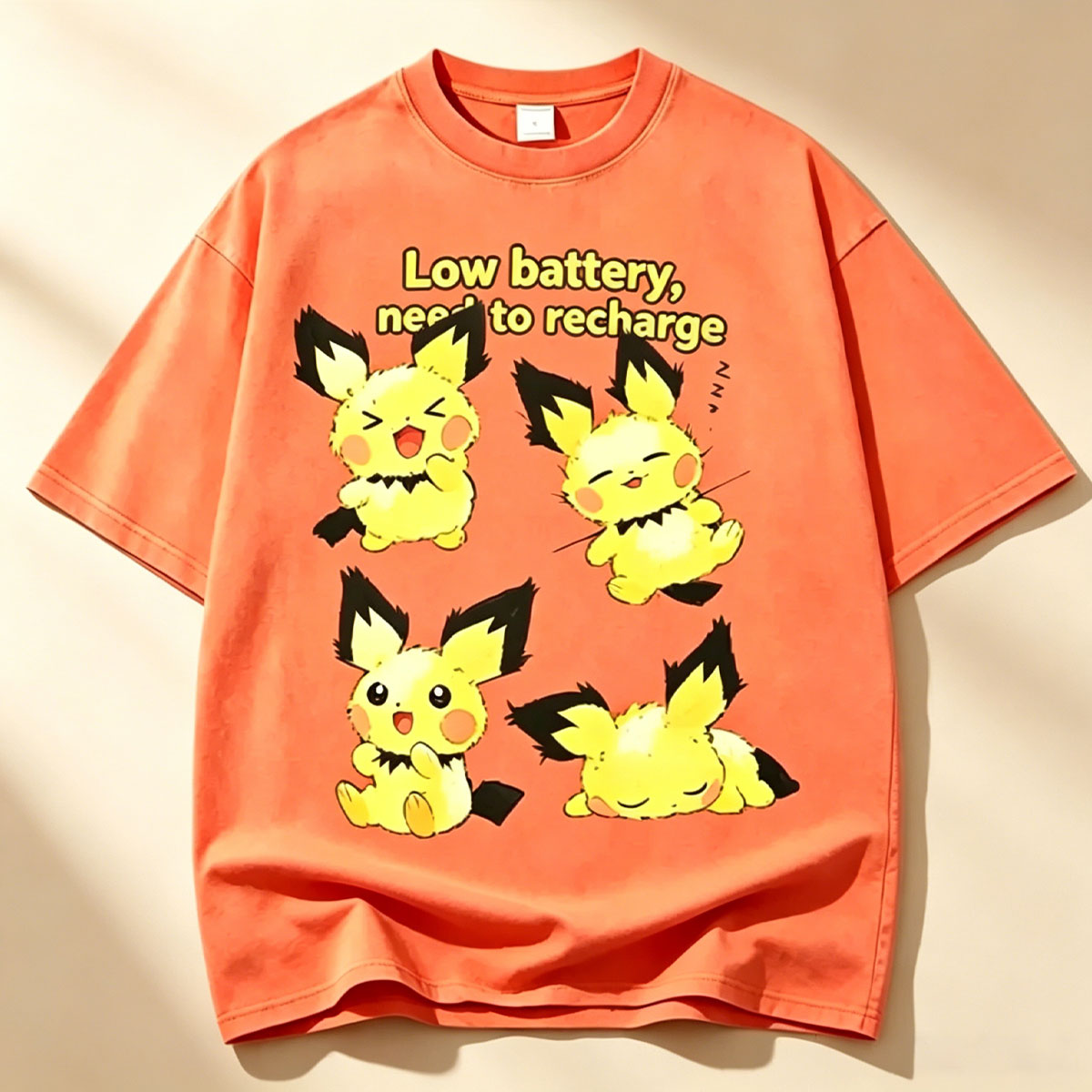 Baby Low Battery Need To Recharge Vintage Washed Tee