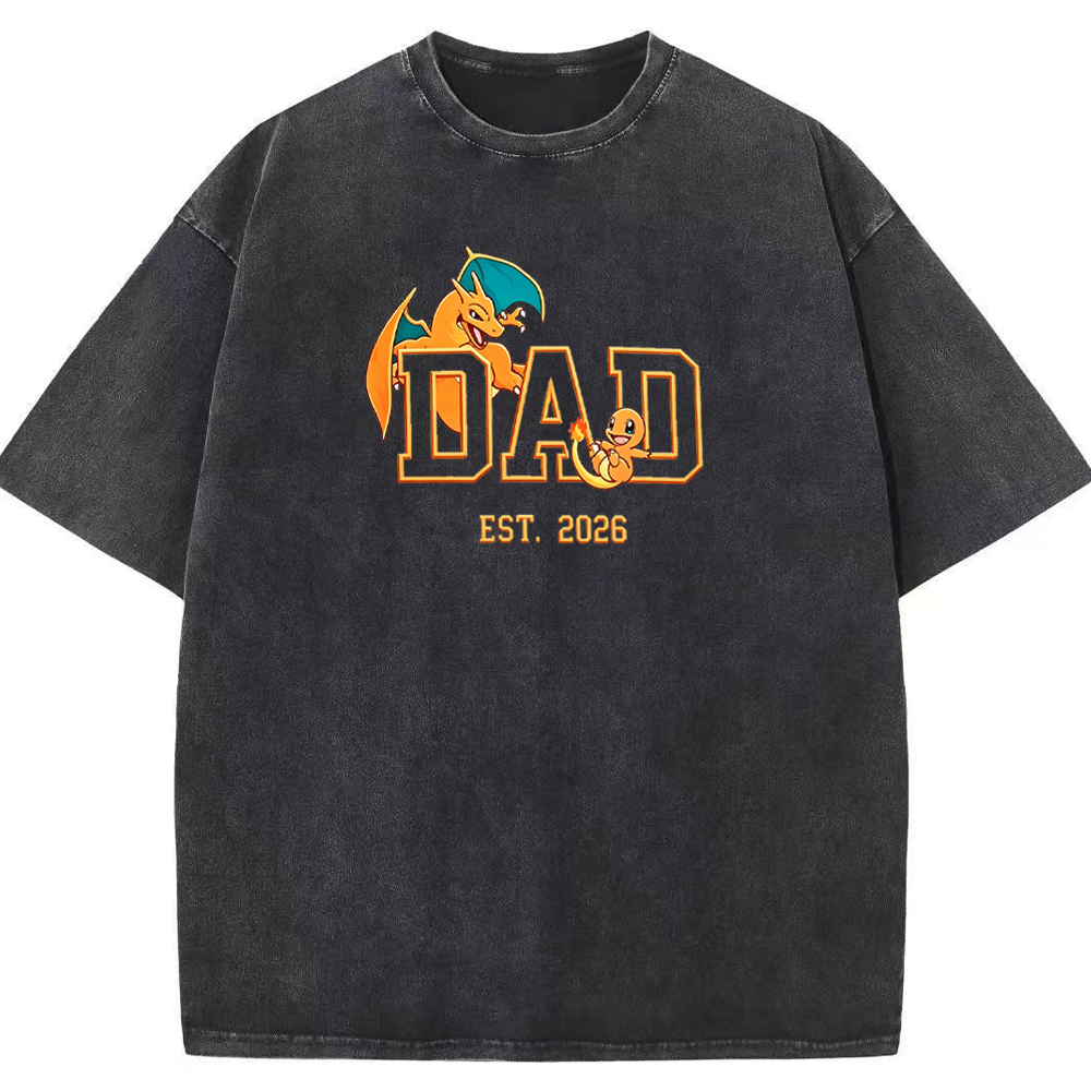 PokaDaD Vintage Washed Print T-shirt