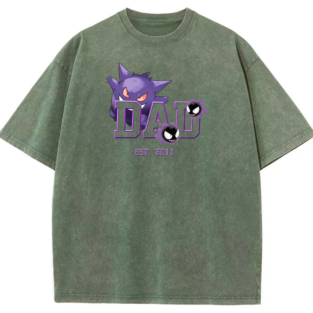 PokaDaD Vintage Washed Print T-shirt