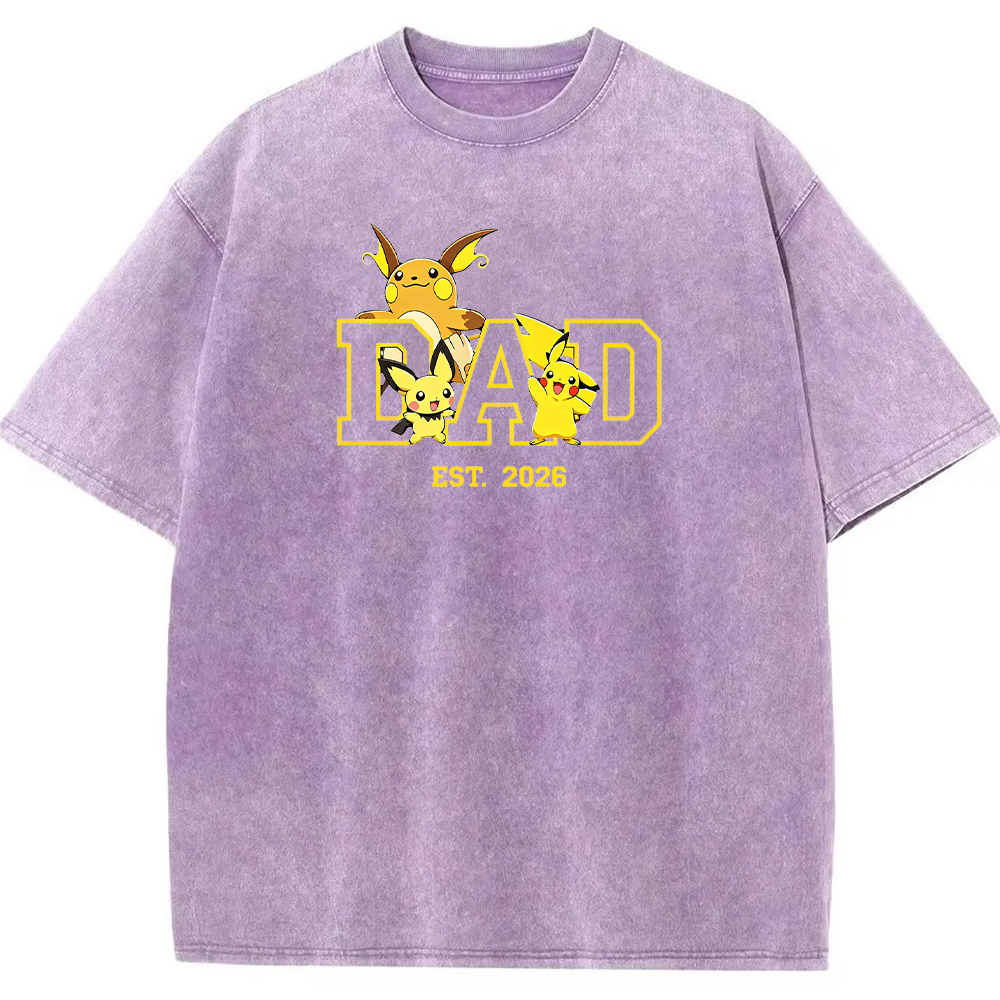 PokaDaD Vintage Washed Print T-shirt