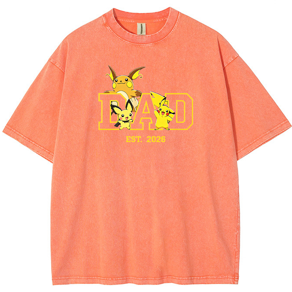 PokaDaD Vintage Washed Print T-shirt