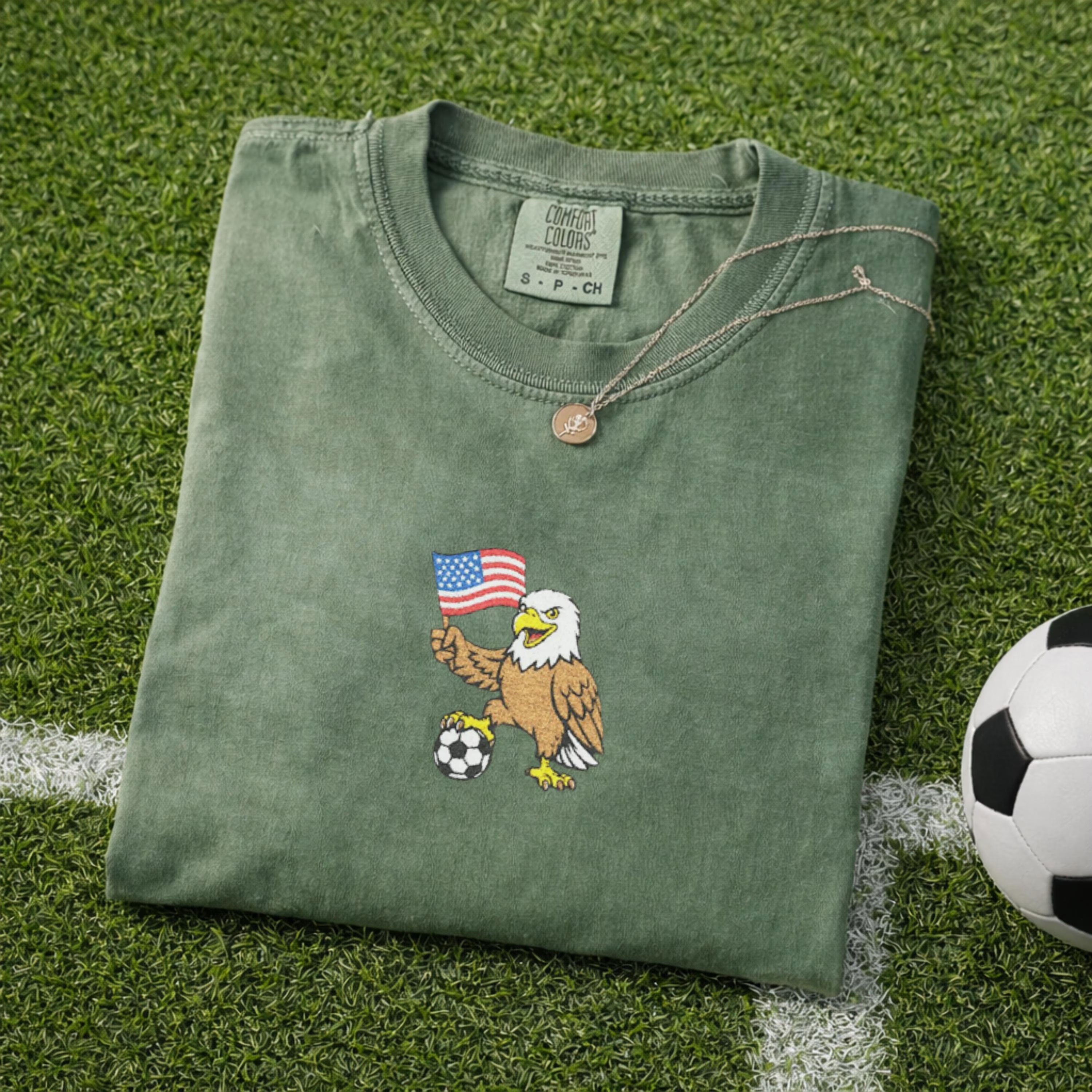 Embroidered USA Soccer Shirt