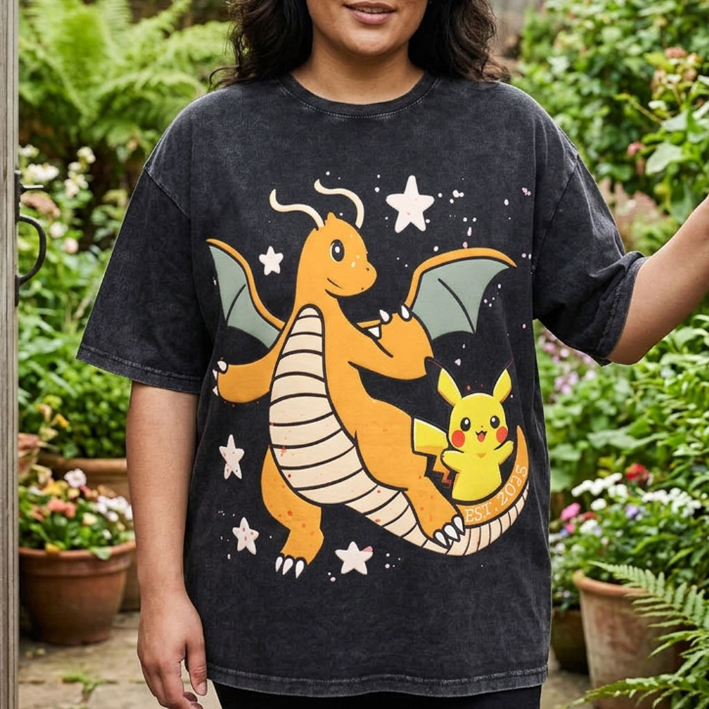 Dragonite Mom & Little Pokemon Kids Family Tee
