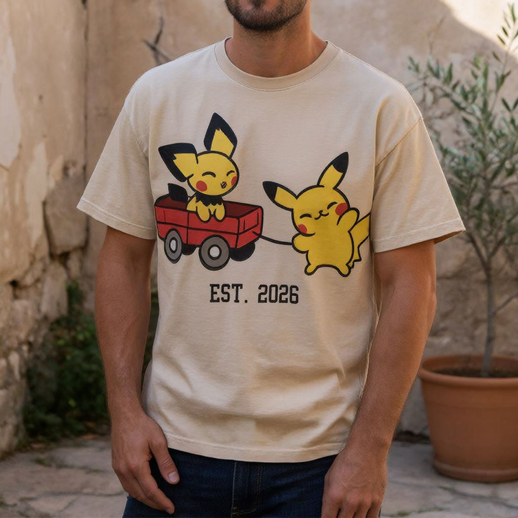 Custom EST. Year Personalized Pokémon Advanced Form DAD Vintage Washed Tee