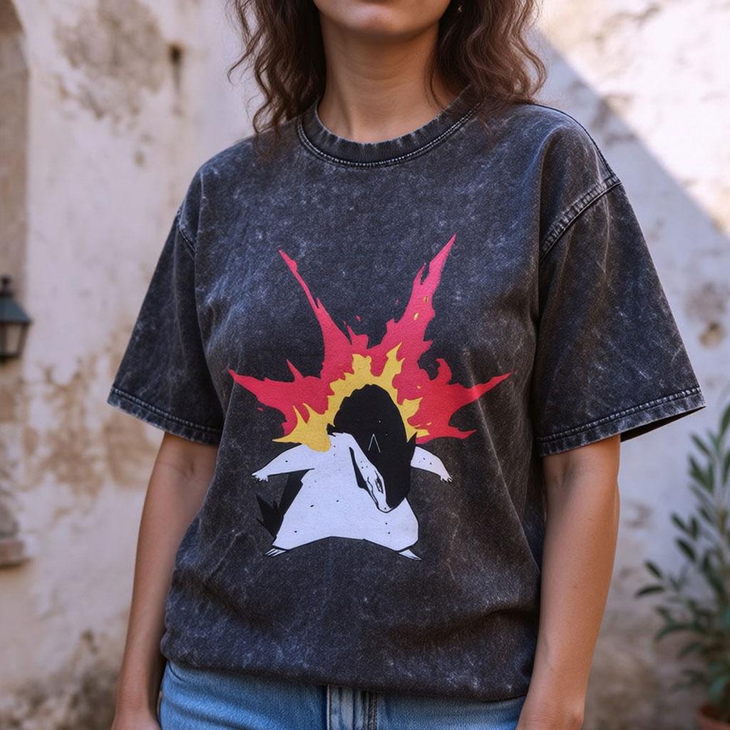 Pokémon Typhlosion Unisex Vintage Washed Tee