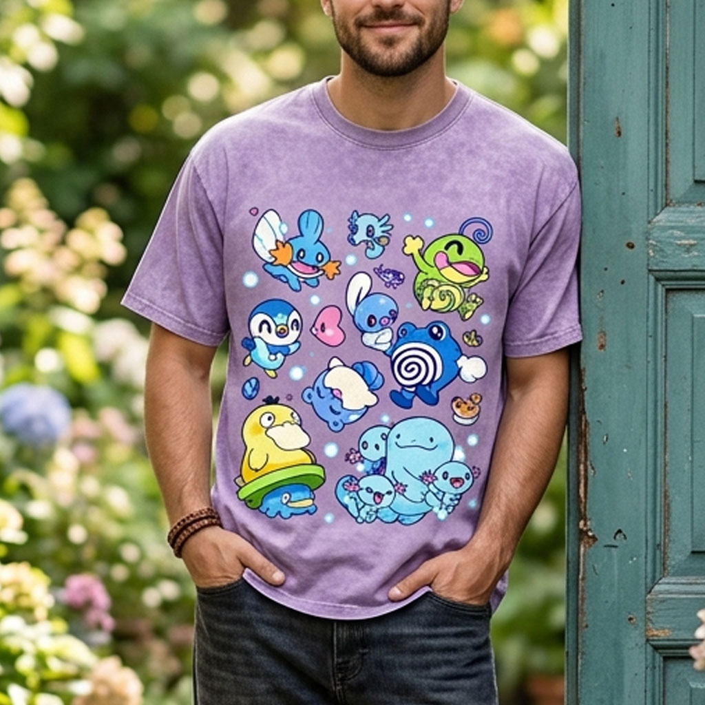 Pokémon Weaving Unisex Vintage Washed Tee