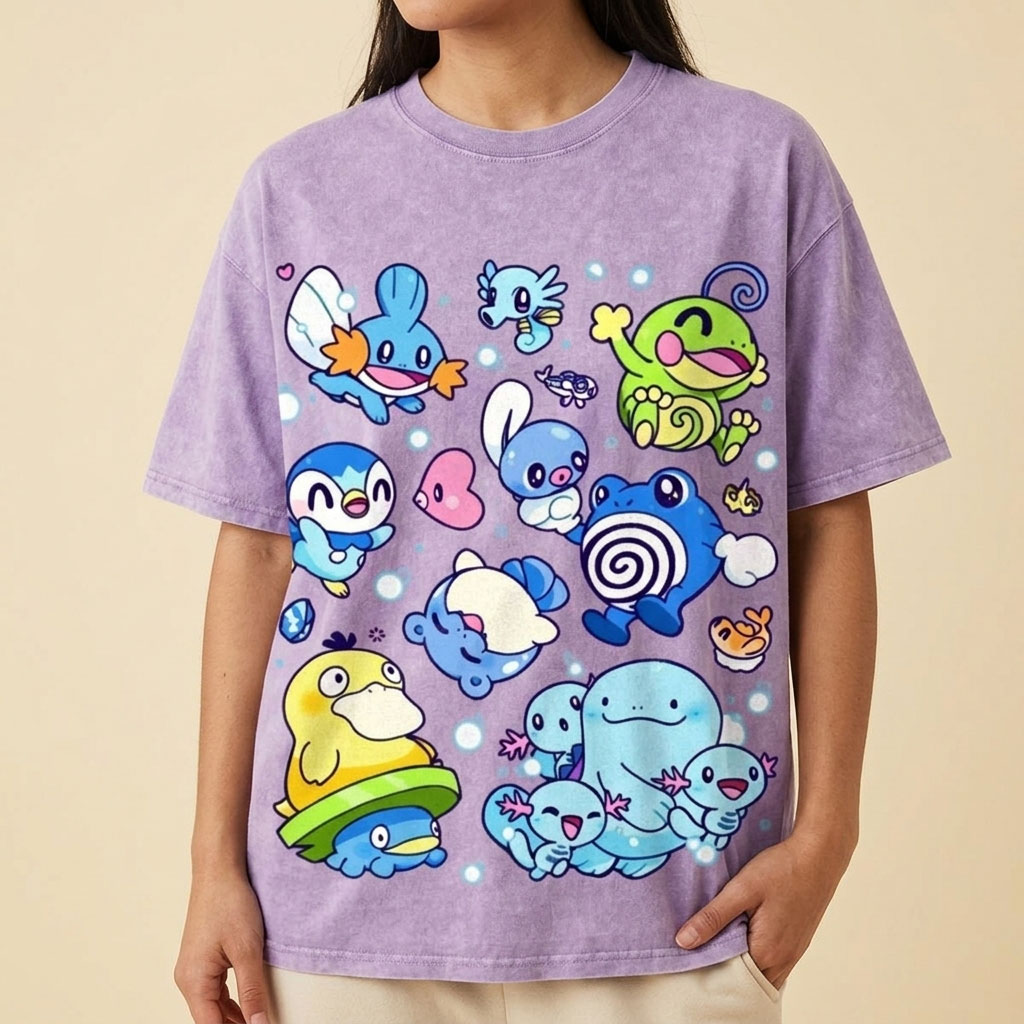 Pokémon Weaving Unisex Vintage Washed Tee