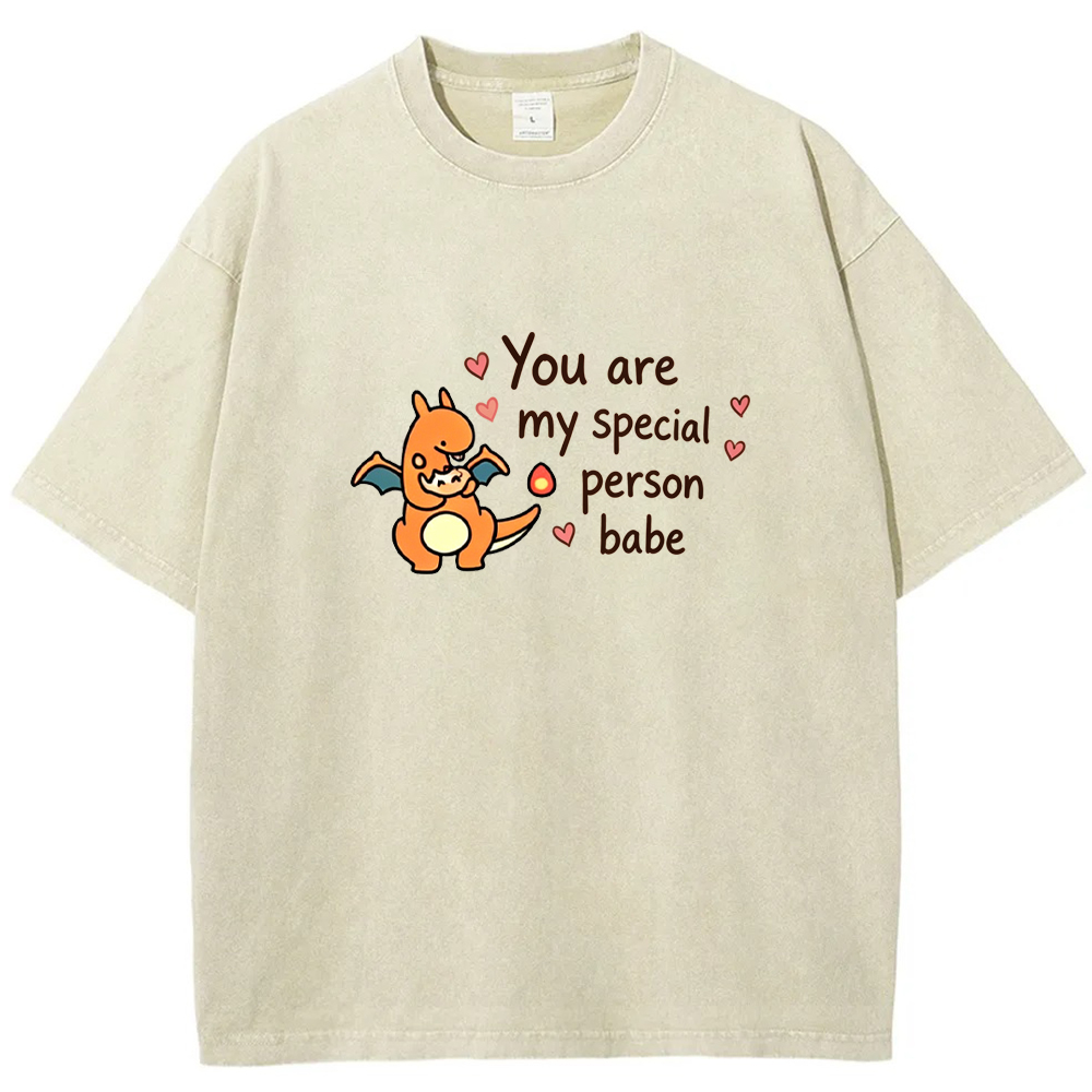 Parent & Kid You Are My Special Person Quote Custom Name EST. Year Vintage Washed T-Shirt | Pokemon Anime