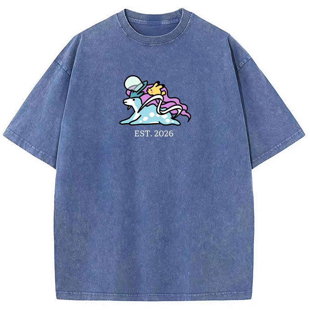 Cute Parent & Kid Quagsire Vintage Washed T-Shirt