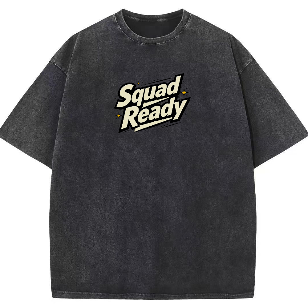 Squad Battle Pokemon Crew Front Back Dual Print Action Group Cartoon Tee