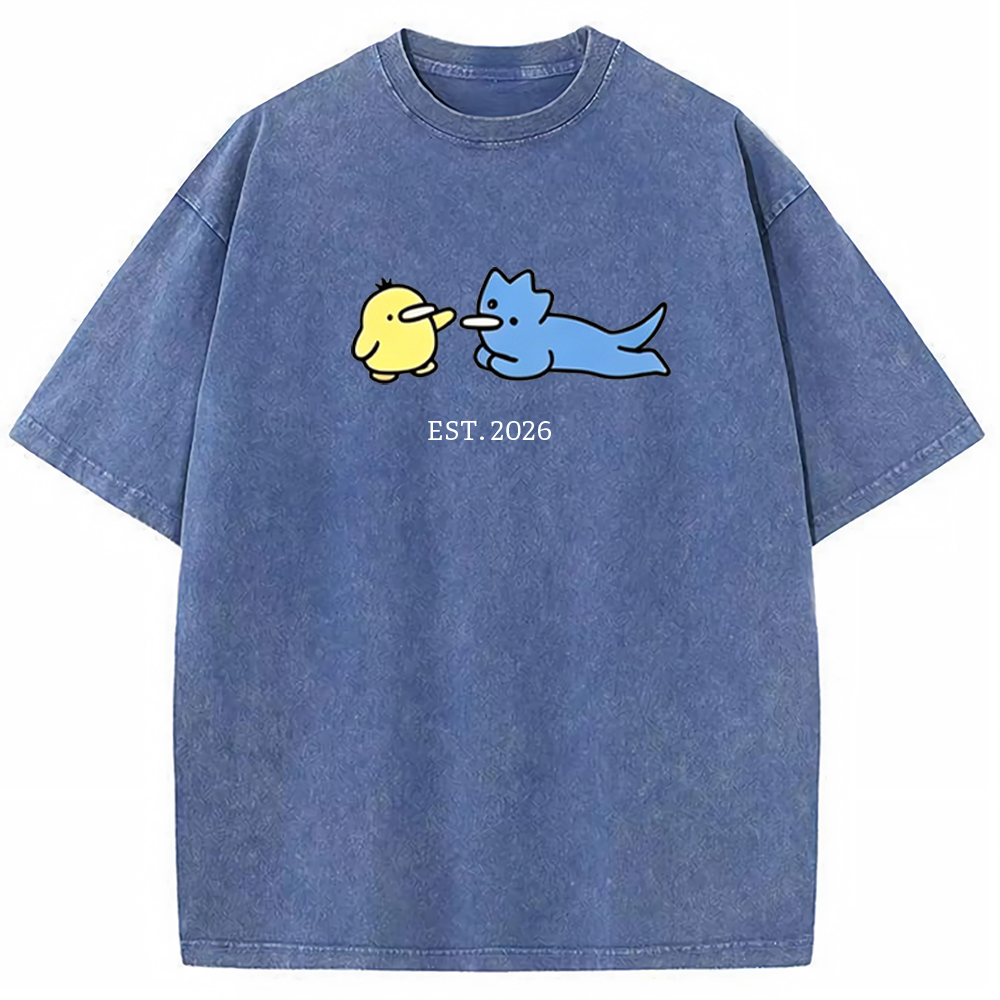 Cute Parent & Kid Remoraid Vintage Washed T-Shirt