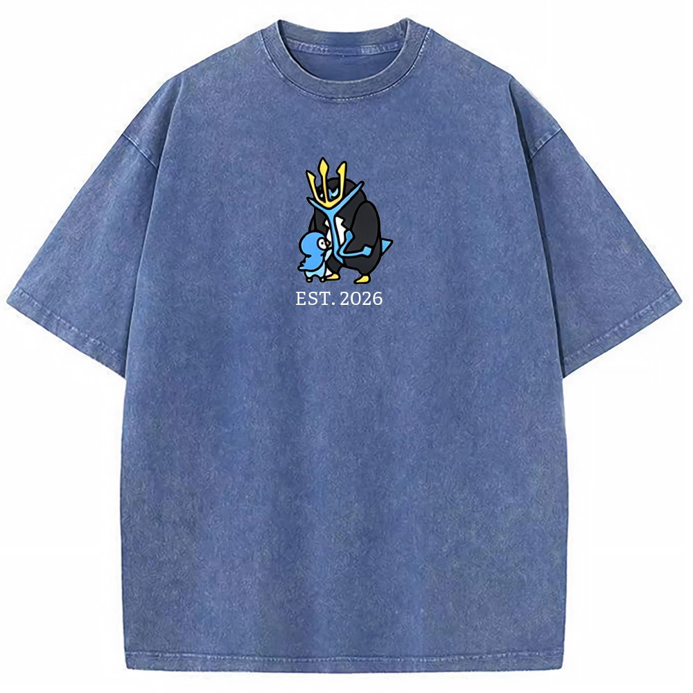 Cute Parent & Kid Empoleon Vintage Washed T-Shirt