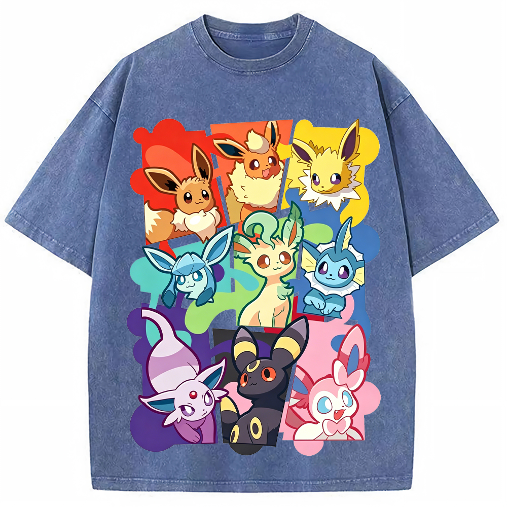 Full Eeveelutions Collage Chest Print Tee | Pokemon Anime