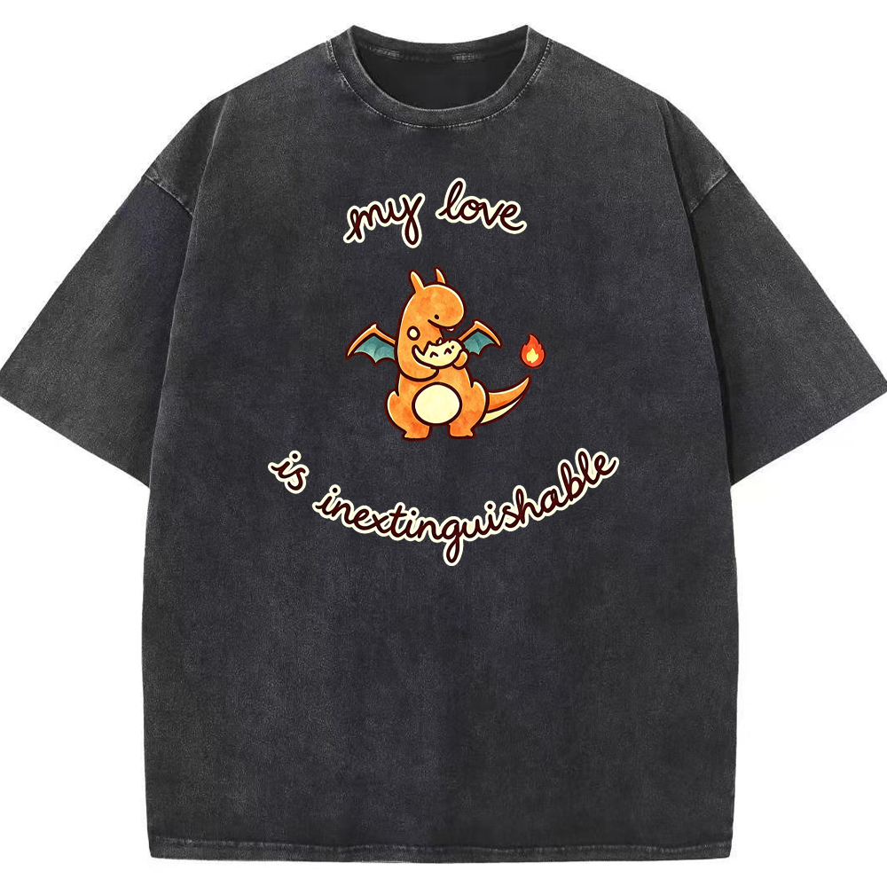Inextinguishable Love Quote Vintage Washed T-Shirt