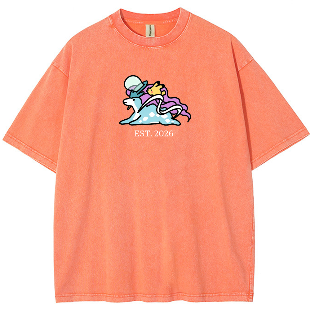 Cute Parent & Kid Quagsire Vintage Washed T-Shirt