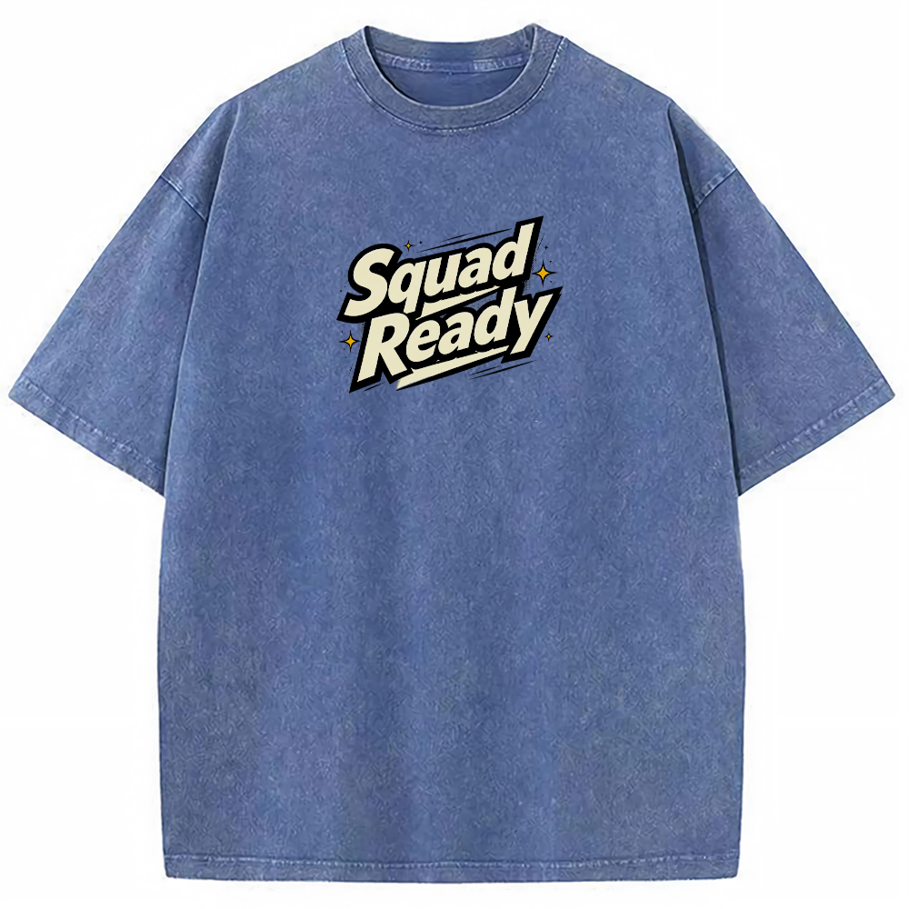 Squad Battle Pokemon Crew Front Back Dual Print Action Group Cartoon Tee