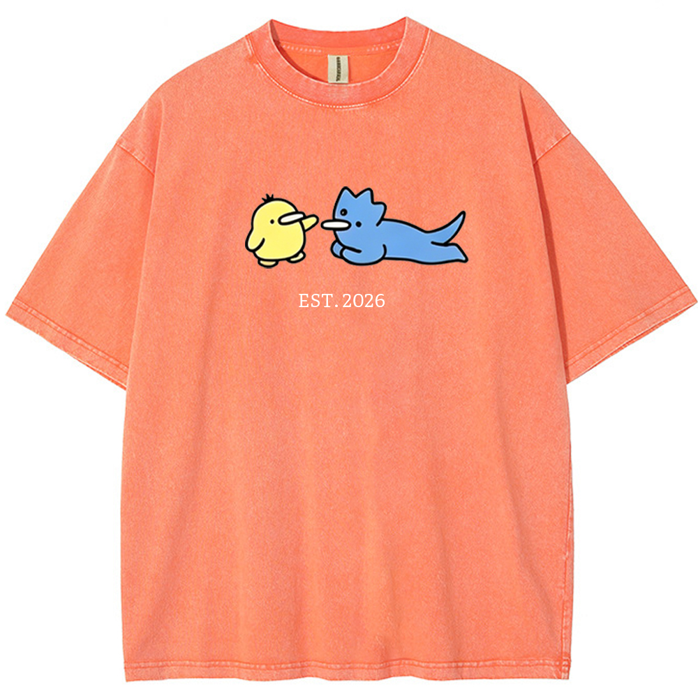 Cute Parent & Kid Remoraid Vintage Washed T-Shirt