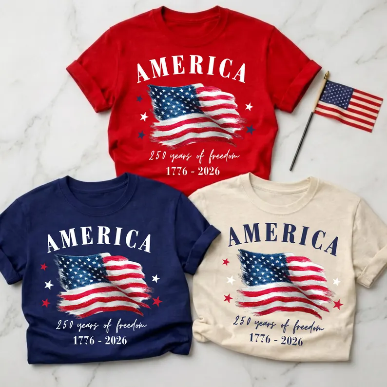 USA 250th Anniversary Shirt, 4th July Family Shirts